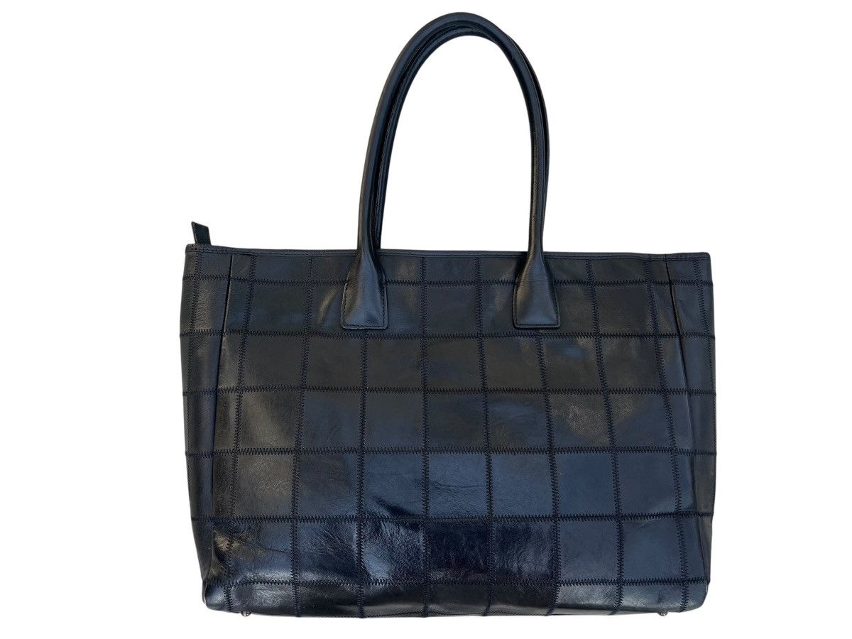 Leather TRION Japan Black Patchwork Leather Tote Bag Size ONE SIZE - 8 Thumbnail