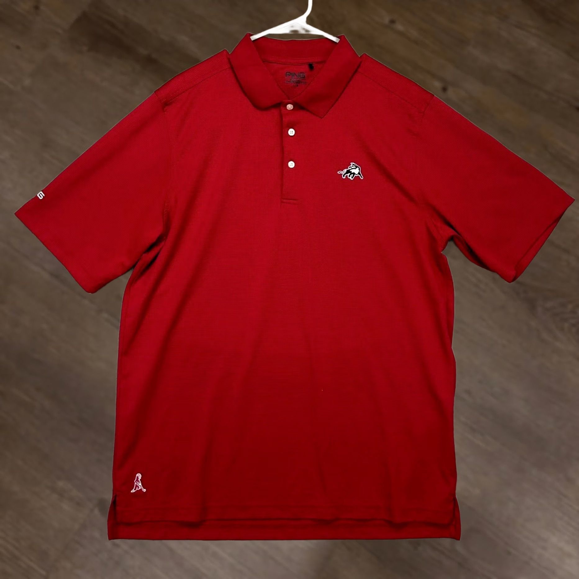 Vintage PING Performance Polo Shirt Mens Large Red Short Sleeve Athletic Golf Outdoor Casual Shirt Size US L / EU 52-54 / 3 - 1 Thumbnail
