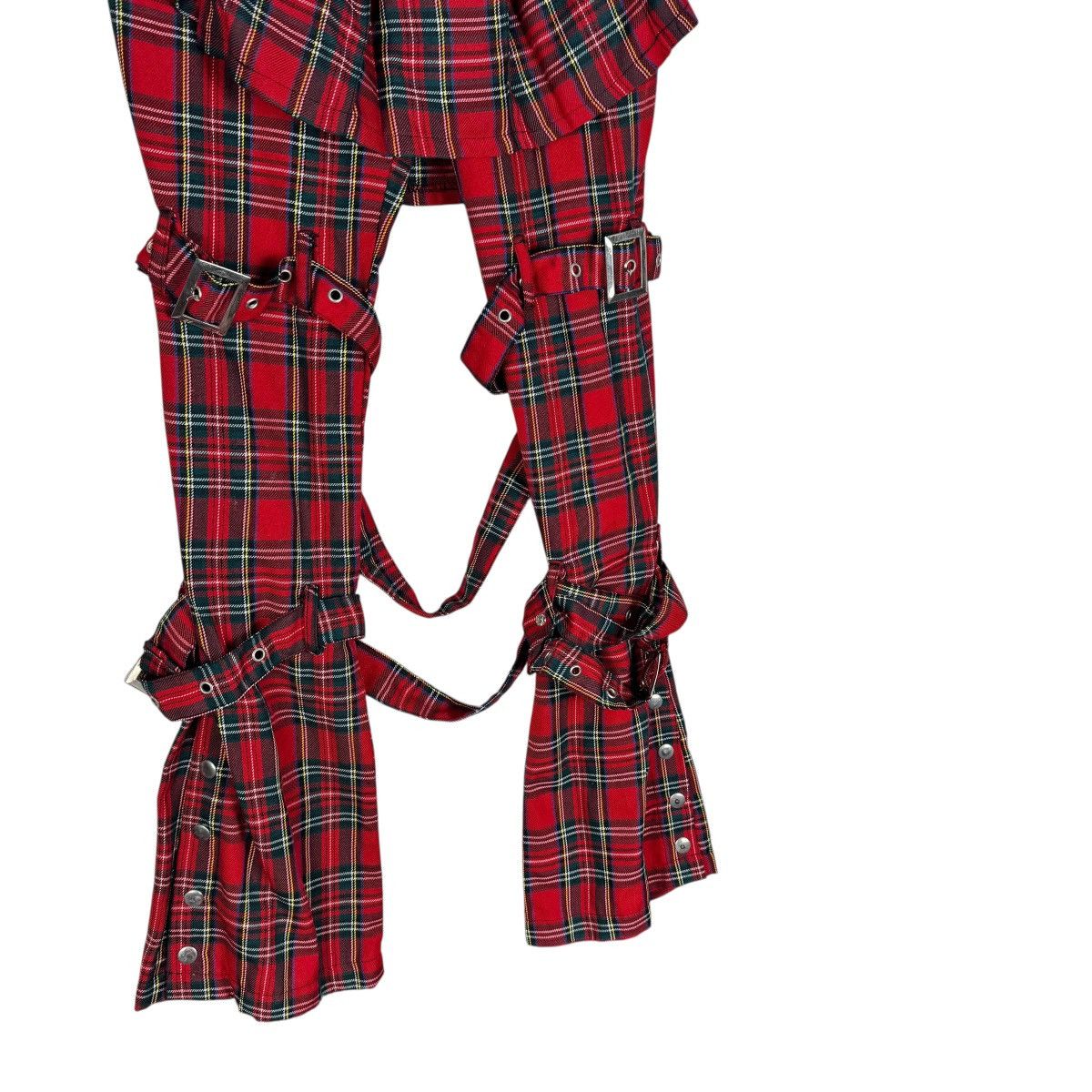 Japanese Brand ☀️RED TARTAN BONDAGE PANTS Size 30" / US 8 / IT 44 - 5 Thumbnail