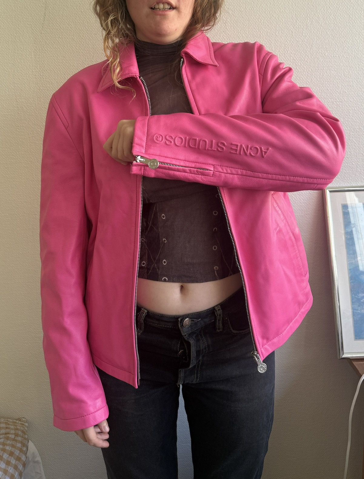 Acne Studios Acne Studios Pink Leather Jacket Size US M / EU 48-50 / 2 - 5 Thumbnail