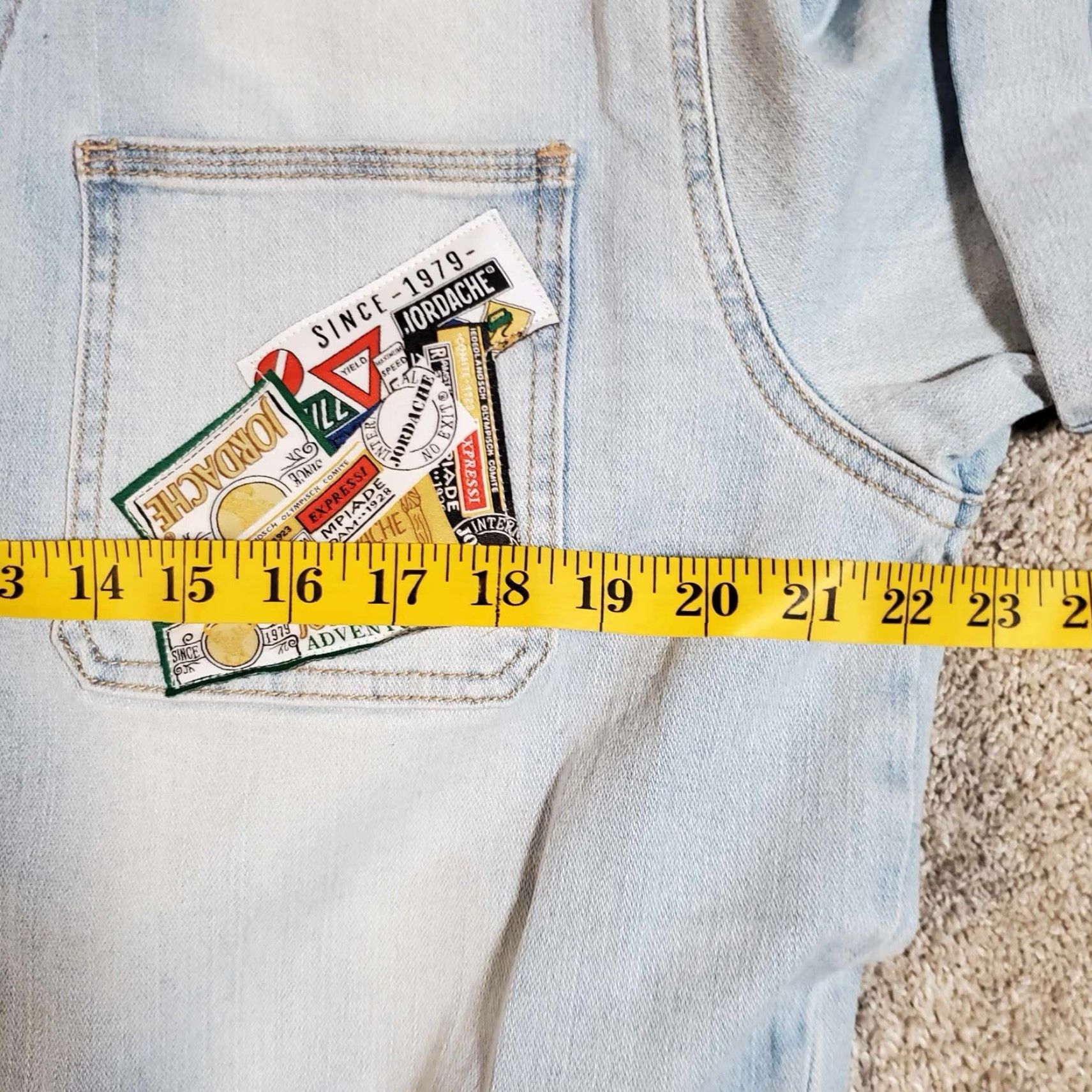 Jordache VINTAGE Jordache Jeans Jumper Jumpsuit Shorts Denim XL / XG Button Up Collared Short Sleeve One-Piece Unisex Adults 80s 90s Y2K Retro Size 40" / US 18 - 5 Thumbnail