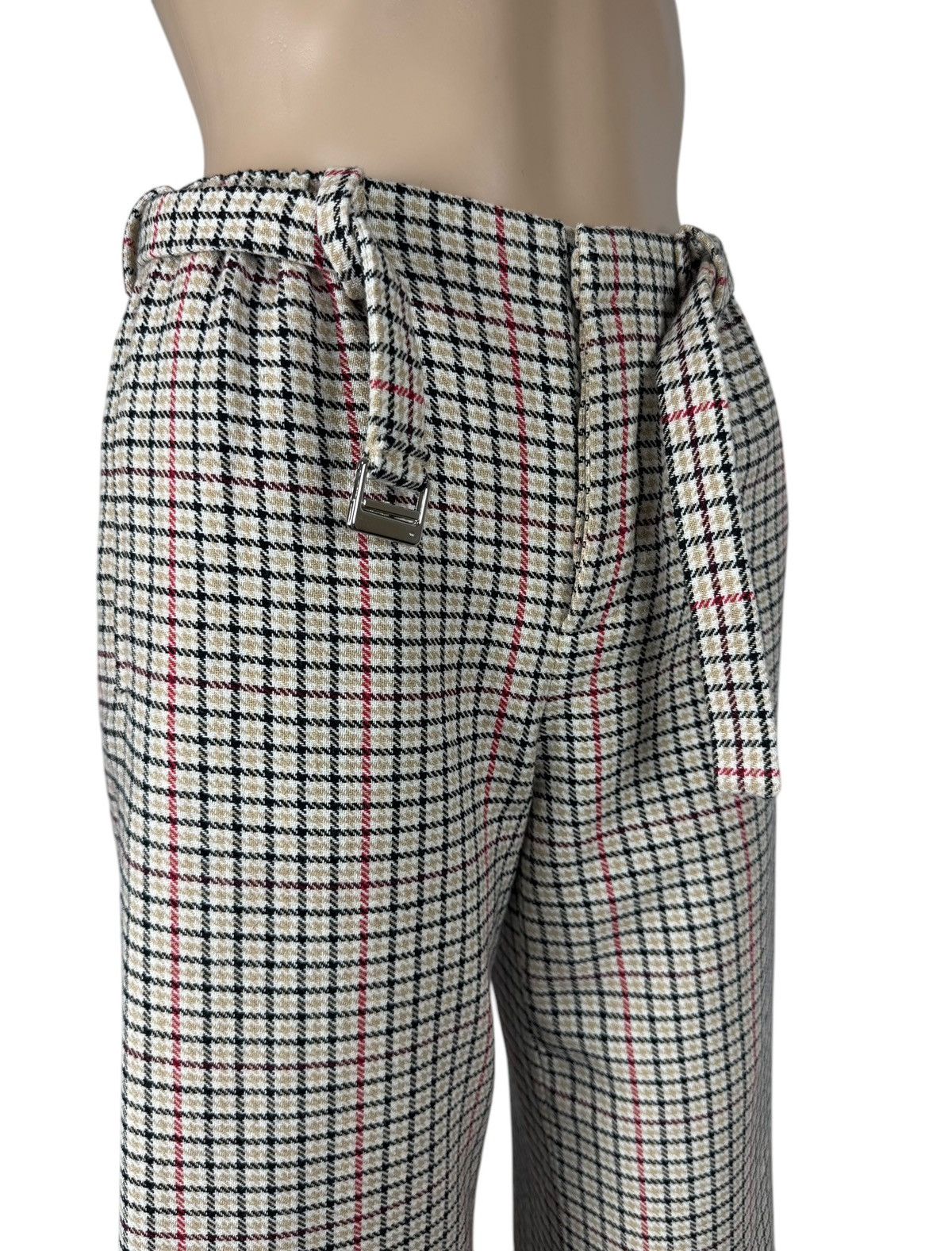 Maje Maje Poldi Plaid Wide Leg Cropped Pants Cotton-Wool size 34 Size 25" / US 0 / IT 36 - 8 Thumbnail