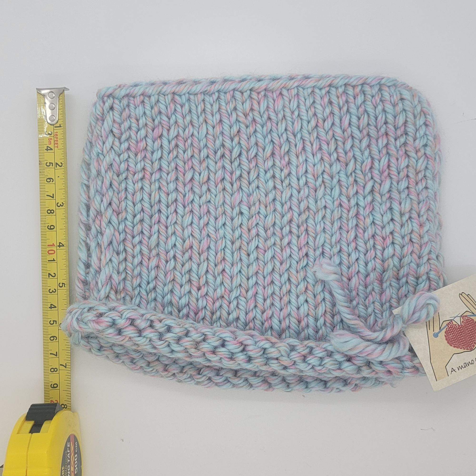 Handmade ❤️Unisex Adult Chunky Knit Cat Ear Beanie Hat Blue Handmade Size ONE SIZE - 7 Thumbnail