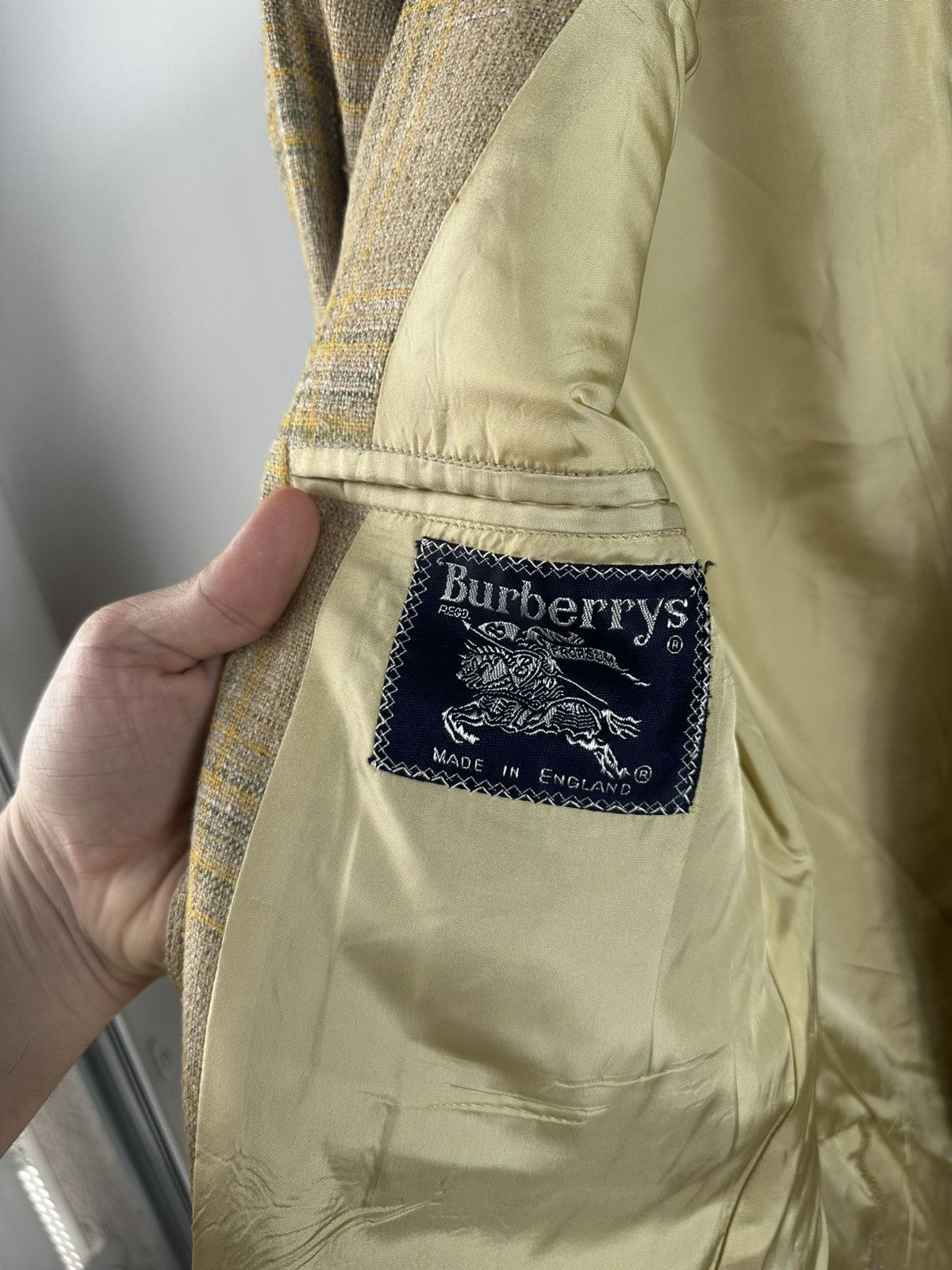 Burberry Vintage Burberrys’ Made in England Wool Jacket Mustard Size 38R - 5 Thumbnail