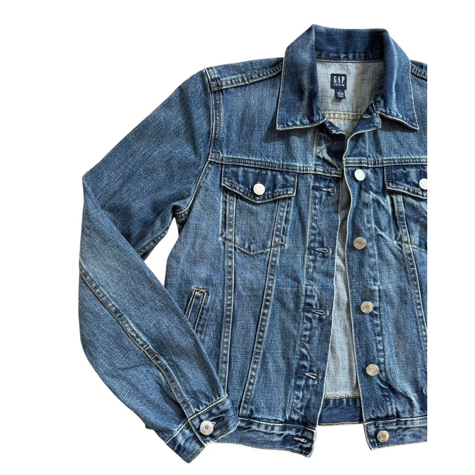 Gap WOODSTOCK 60s Tie Dye Upcycled Vintage Retro Denim Jacket M Size M / US 6-8 / IT 42-44 - 6 Thumbnail