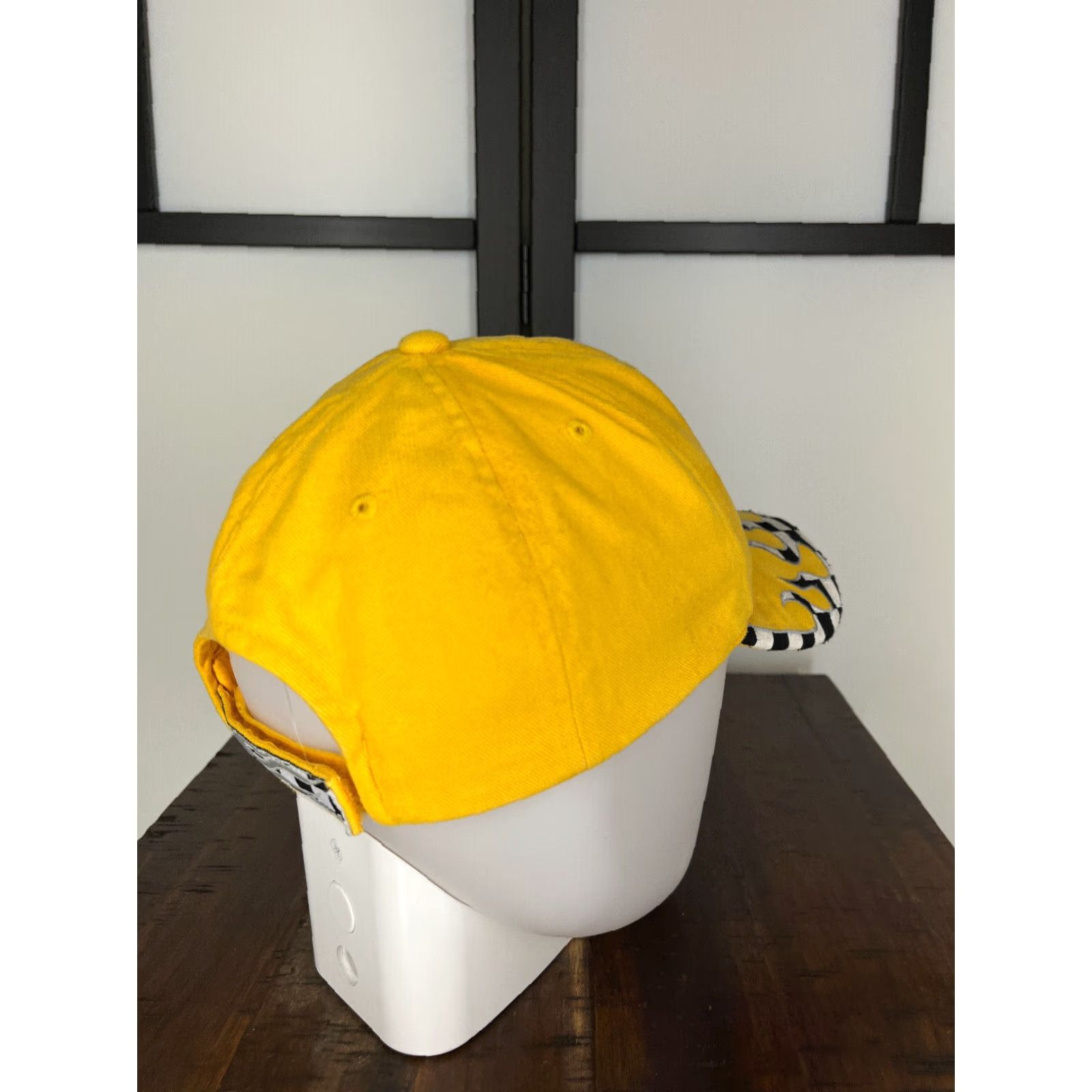 Vintage Magic Headwear Check Cap Baseball Hat Adult One Size Yellow Adjustable Outdoor Racing Mens Size ONE SIZE - 7 Thumbnail