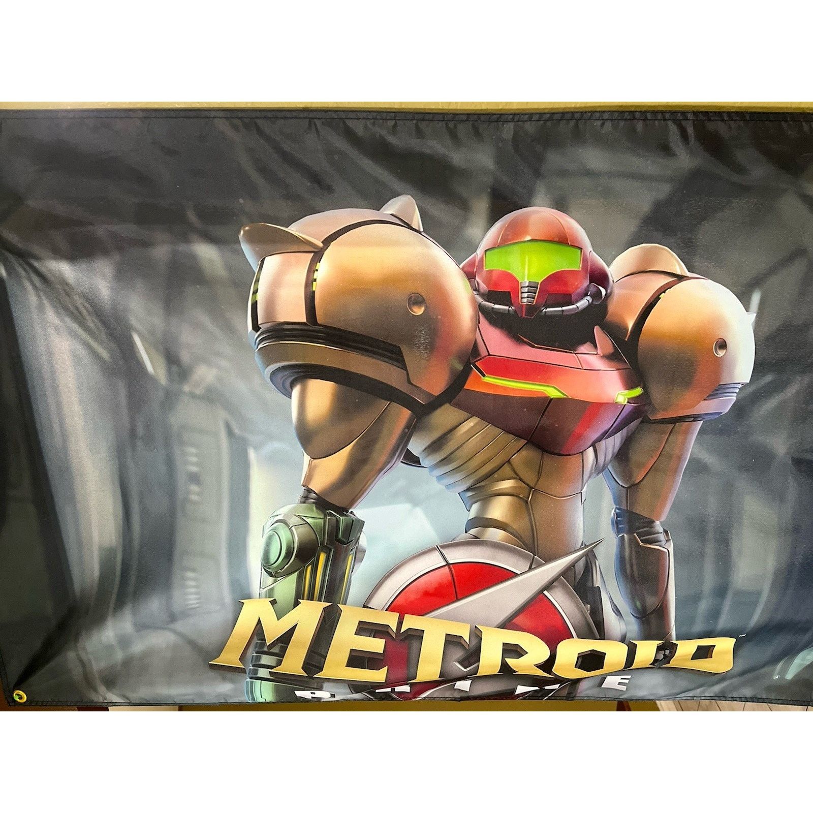 Nintendo Metroid Prime 5ft Samus Flag Nintendo Gamecube 2002 Banner Size ONE SIZE - 3 Thumbnail