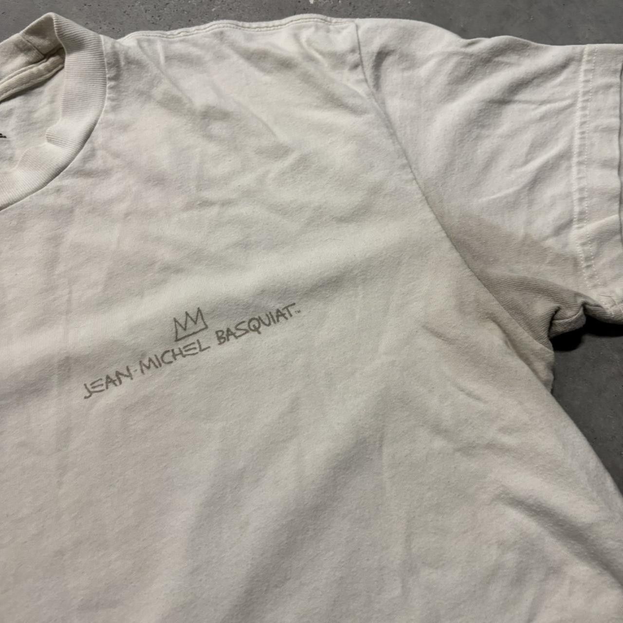 Vintage Crazy Vintage Y2K/2000s White Jean-Michael Basquiat Art Tee! Size US M / EU 48-50 / 2 - 4 Thumbnail