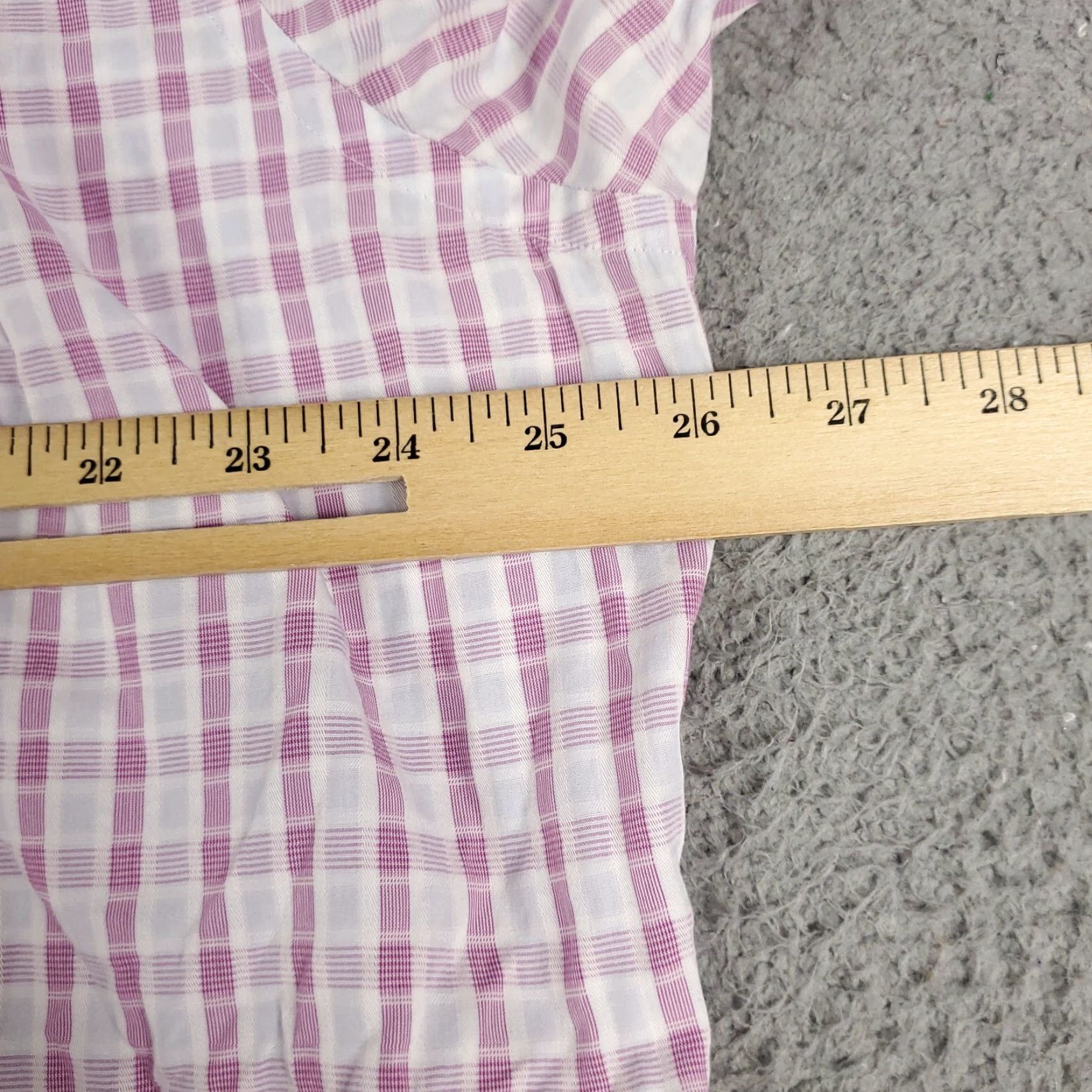 Tommy Bahama Tommy Bahama Shirt Mens Dress Shirt 17.5 Purple Plaid Long Sleeve Button Up, Regular Fit, 100% Cotton, Collared, Classic/Preppy, Adult Mens Clothing Size 46R - 6 Thumbnail