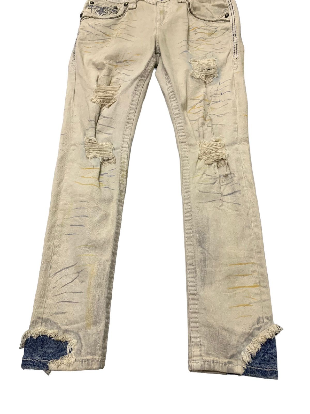 Japanese Brand × Rock Revival Vintage Rock Revival Heavy Stitch Dagger Craft Tapered Jeans Size US 30 / EU 46 - 3 Thumbnail