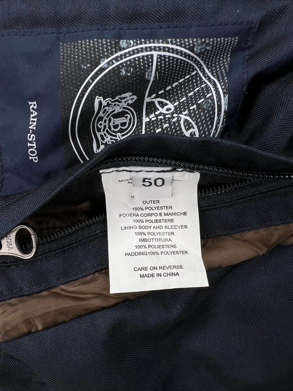 Boggi Boggi Milano Herringbone Classic Rain-Stop Coat Jacket Size US M / EU 48-50 / 2 - 14 Thumbnail