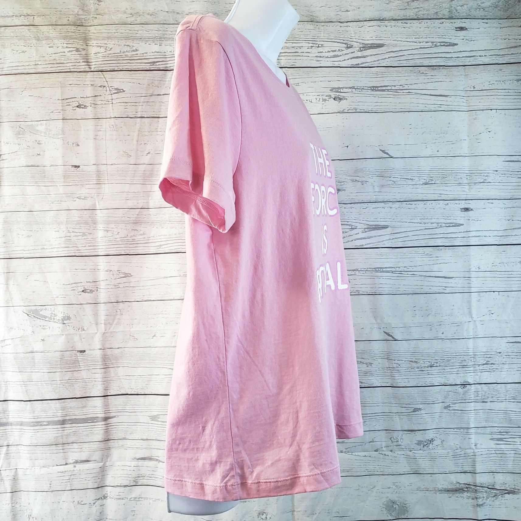 Rebecca Minkoff Rebecca Minkoff Womens Tee Sz M Pink The Force Is Female Cotton Shirt Womens M Pink Size M / US 6-8 / IT 42-44 - 3 Thumbnail
