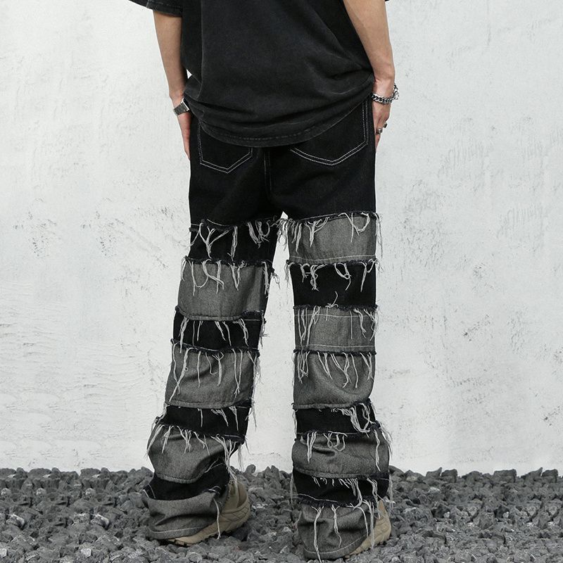 Japanese Brand Rare Design patchwork Unbrand Denim Size US 31 - 4 Thumbnail