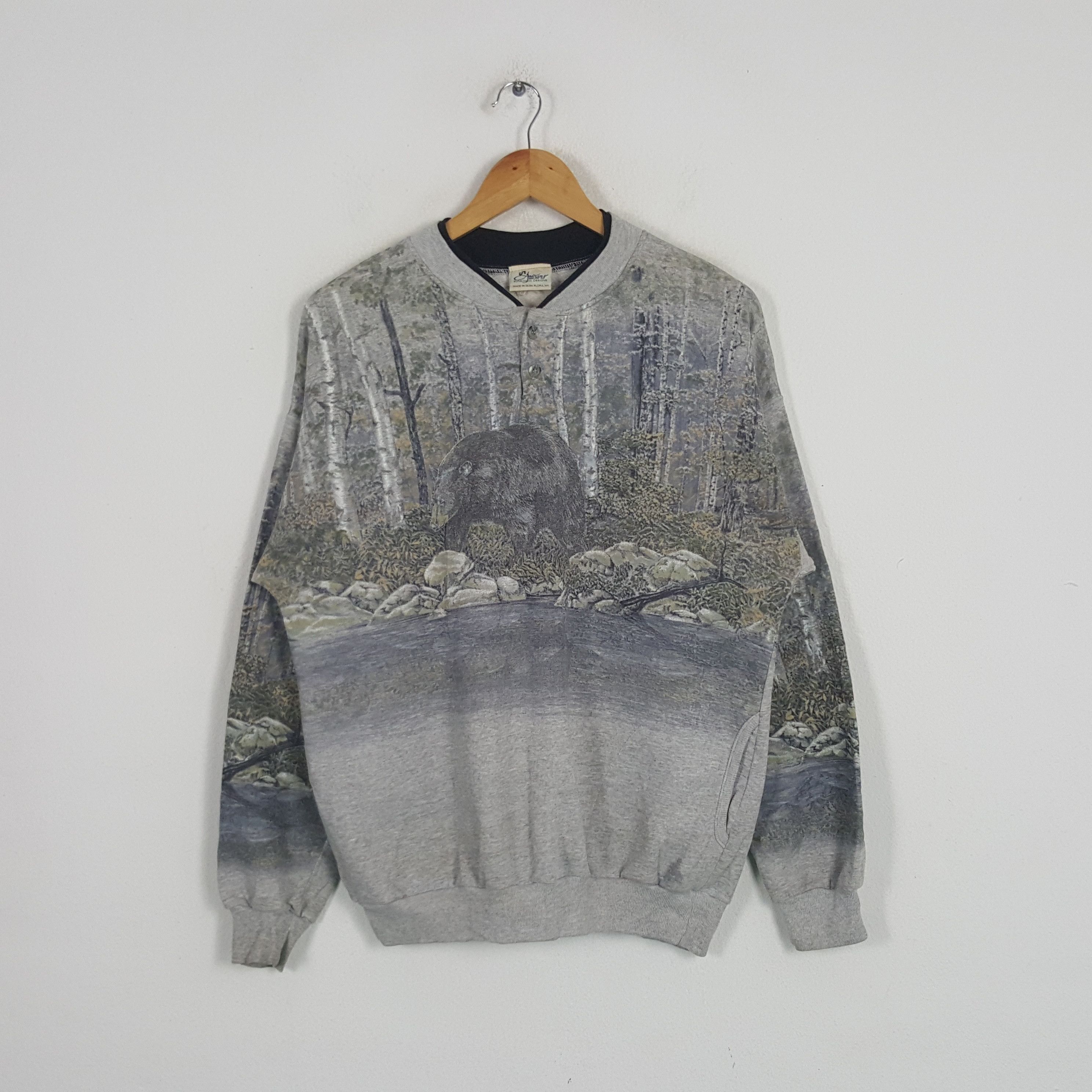 Vintage Vintage Sunschein Design American Nature Bear Sweatshirt Size US M / EU 48-50 / 2 - 1 Thumbnail