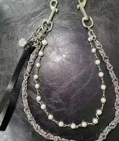Japanese Brand Michiru x Arai 2 Layer Natural Echo Pearled Wallet Chain Size ONE SIZE - 6 Thumbnail