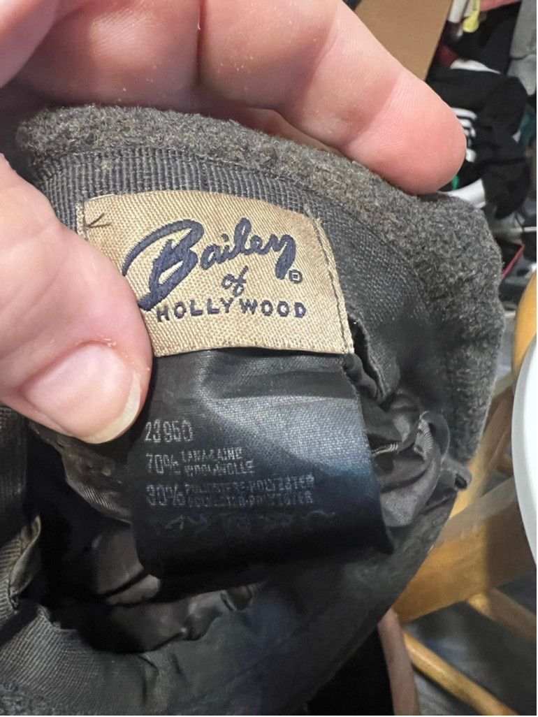 Vintage Vintage Bailey of Hollywood Gray Wool Blend Newsboy Cap Size 30 - 7 Thumbnail
