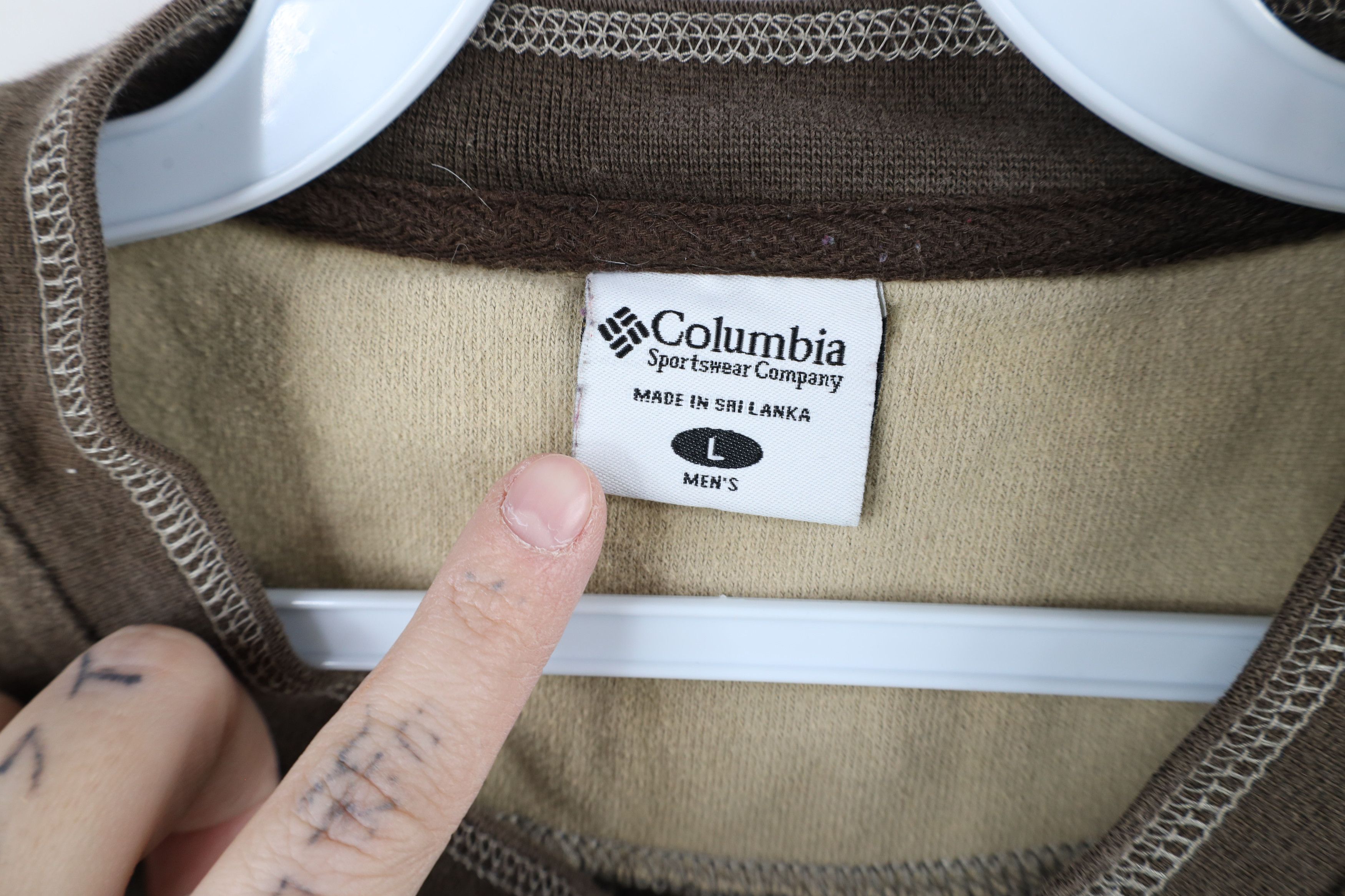 Columbia × Vintage Vintage 90s Columbia Ribbed Knit Long Sleeve Henley T-Shirt Size US L / EU 52-54 / 3 - 5 Thumbnail