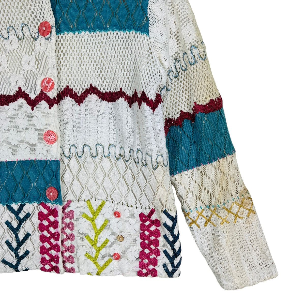 🔥 VINTAGE ALEX KU PATCHWORK COLORY KNITTED