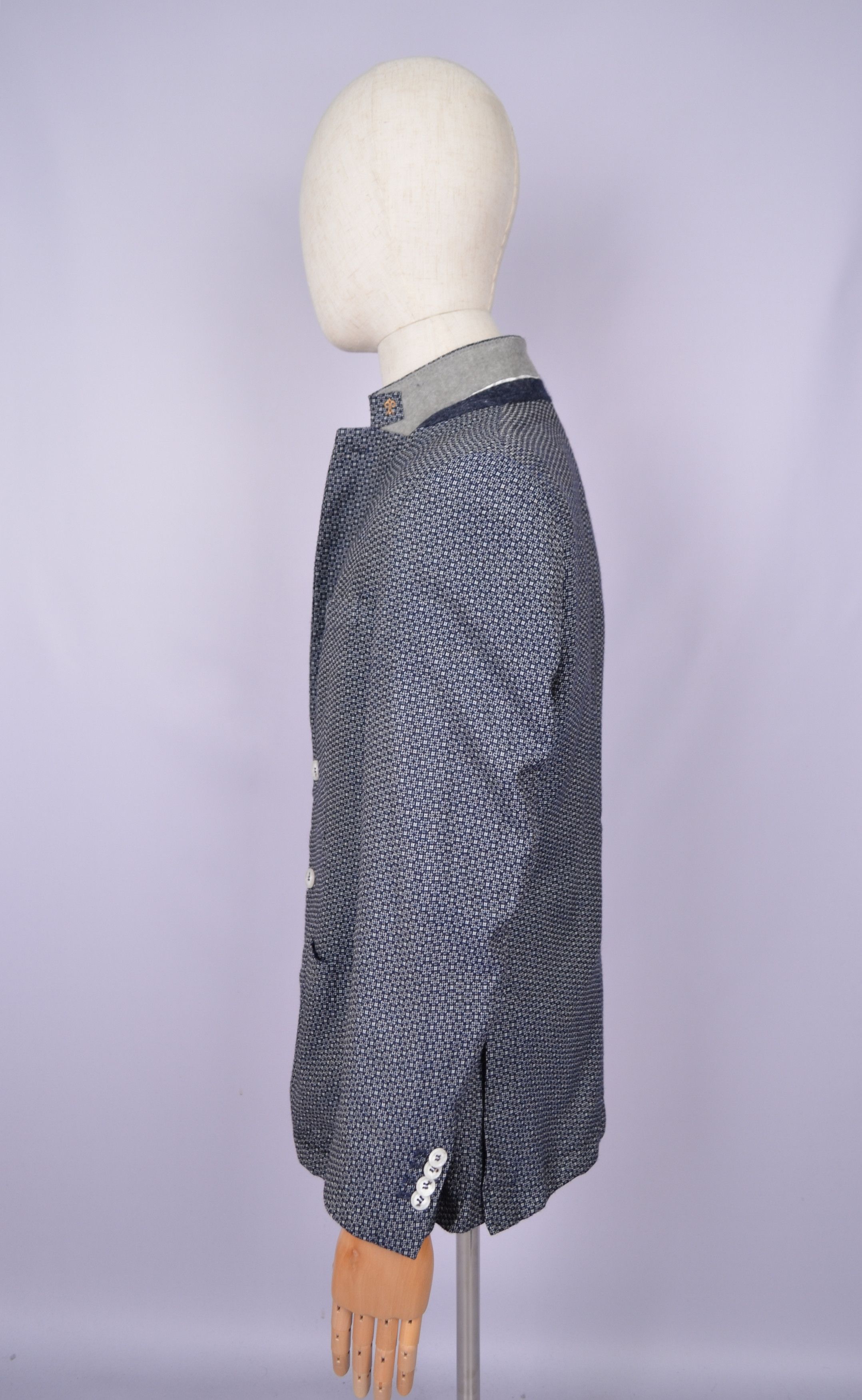 Designer Damat Guabello 100% Wool Knit White Blazer Jacket Size US42 Size 42R - 10 Thumbnail