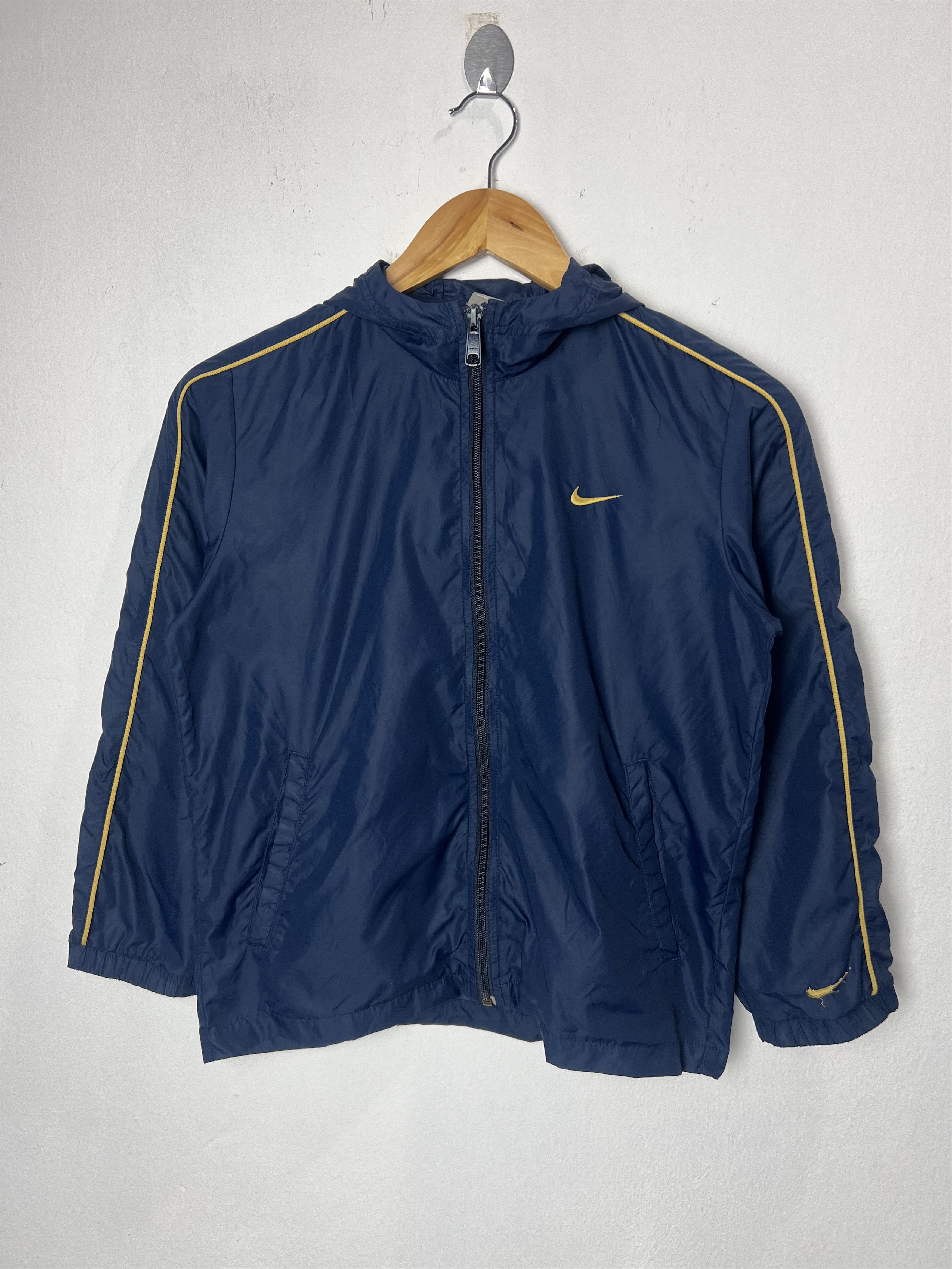 Nike NIKE Navy Blue Swoosh Y2k Windbreaker Jacket Size US XS / EU 42 / 0 - 1 Thumbnail