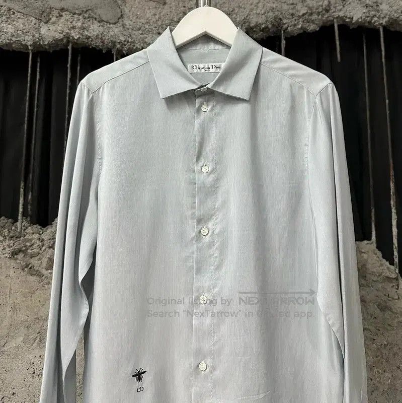 Dior Dior Long Sleeve Silk Shirt in Dark Gray . Size US M / EU 48-50 / 2 - 2 Thumbnail