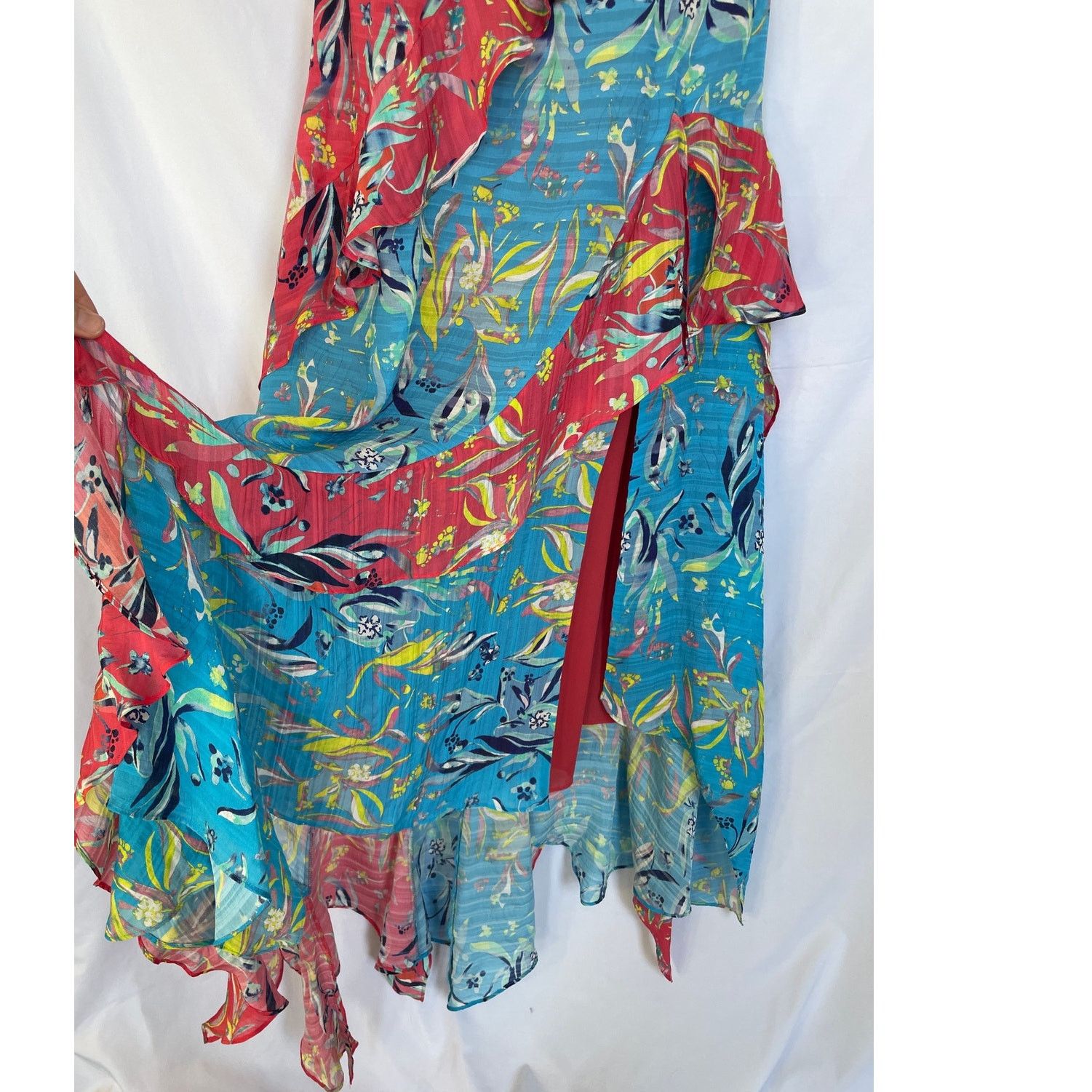 Tanya Taylor Tanya Taylor Silk Floral Ruffle Iliana Maxi Dress, 8 Tall Size M / US 6-8 / IT 42-44 - 6 Thumbnail