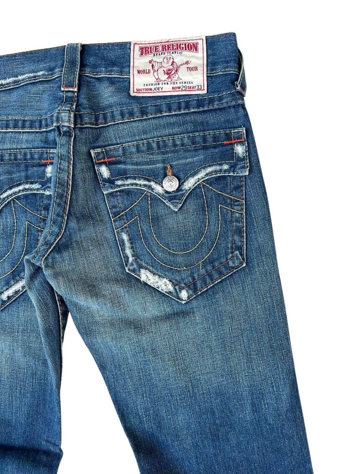 True Religion Vintage 2000s True Religion JOEY Distress Denim Flare Jeans Size US 30 / EU 46 - 18 Thumbnail