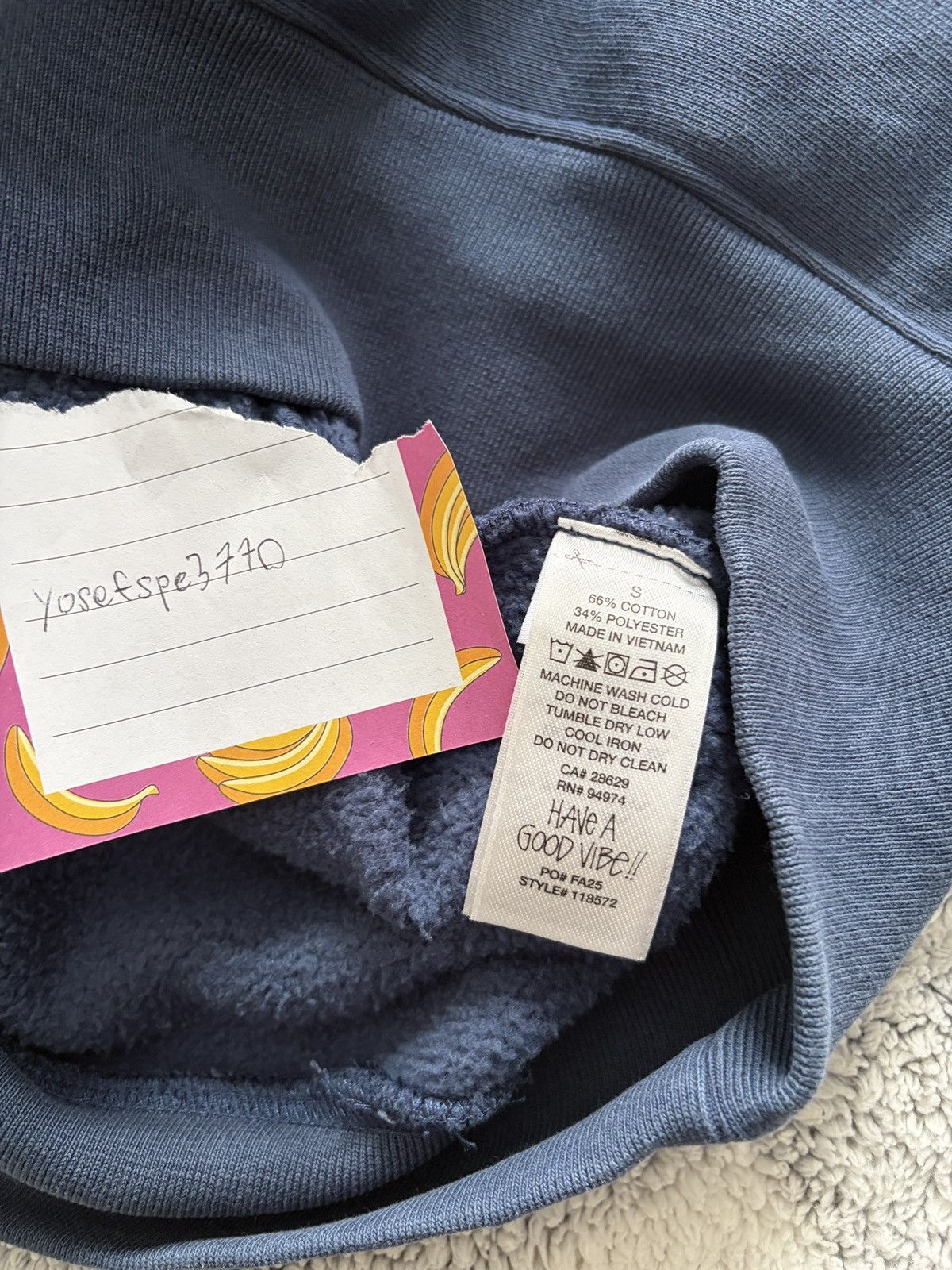 Stussy Stussy Fleece Hoodie Blue Size US S / EU 44-46 / 1 - 6 Thumbnail