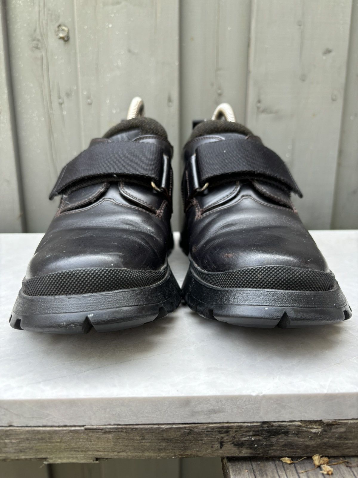 Prada × Vintage Vintage Prada Boots Cross Strap F/W 99 2000s Leather Vibram Size US 7 / IT 37 - 5 Thumbnail