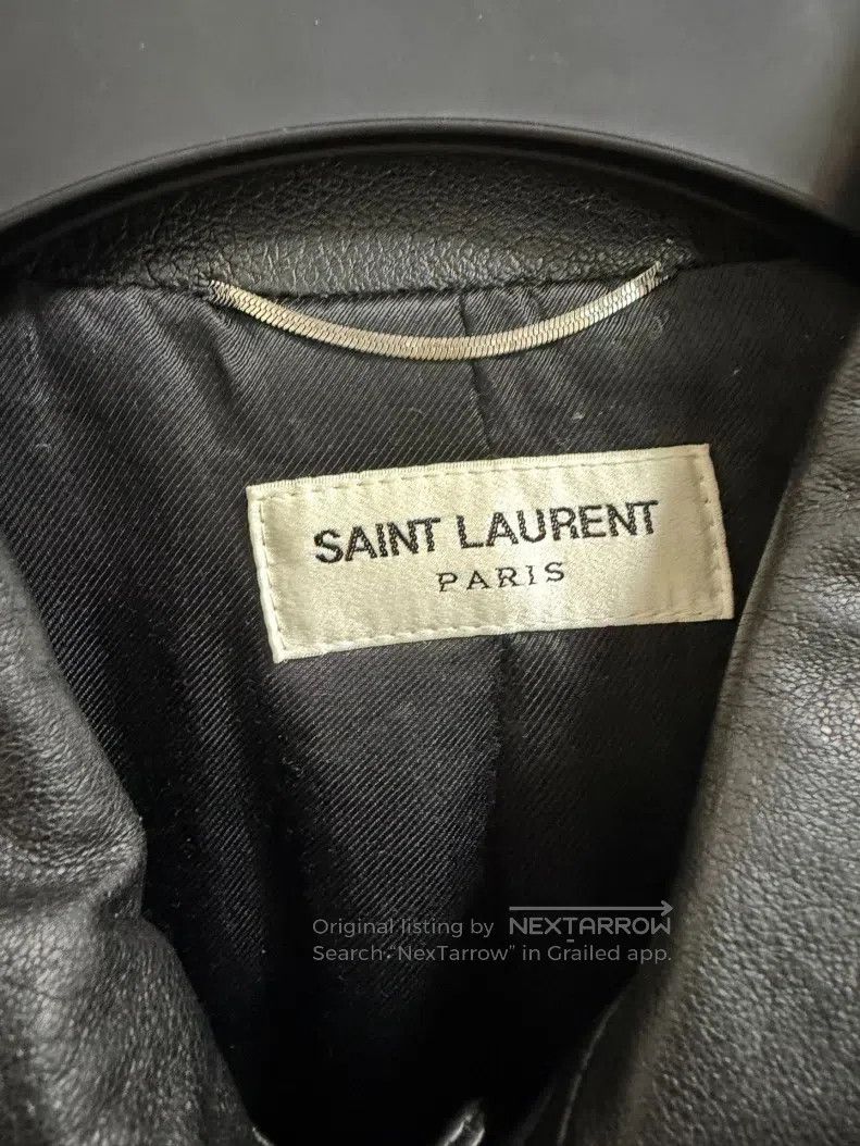Saint Laurent Paris Saint Laurent Paris Sheep Leather Lapel Leather Jacket Bla Size US L / EU 52-54 / 3 - 2 Thumbnail