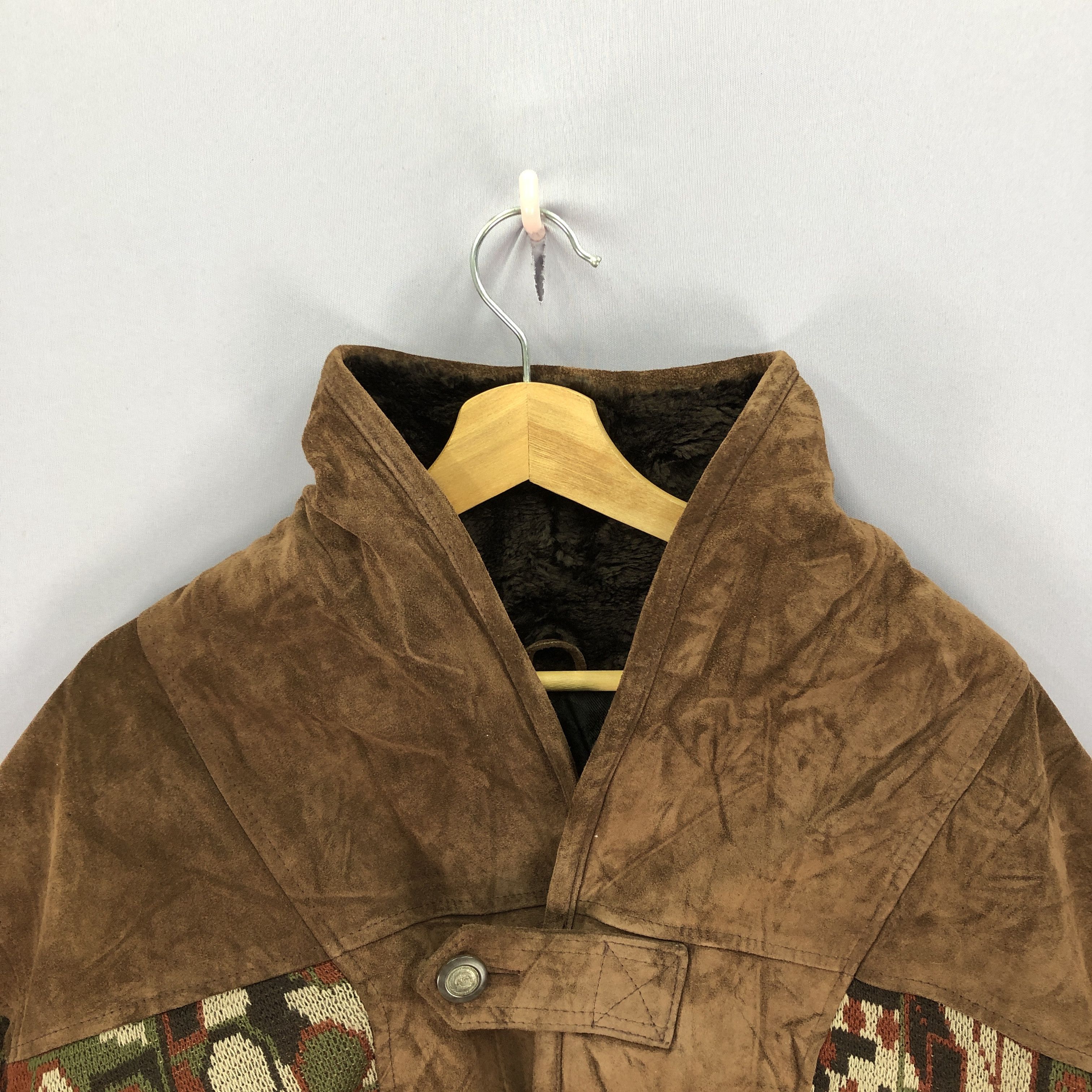 Japanese Brand × Vintage Vintage Via Nouva Pelle Leather Shearling Lining Jacket Size US XL / EU 56 / 4 - 3 Thumbnail
