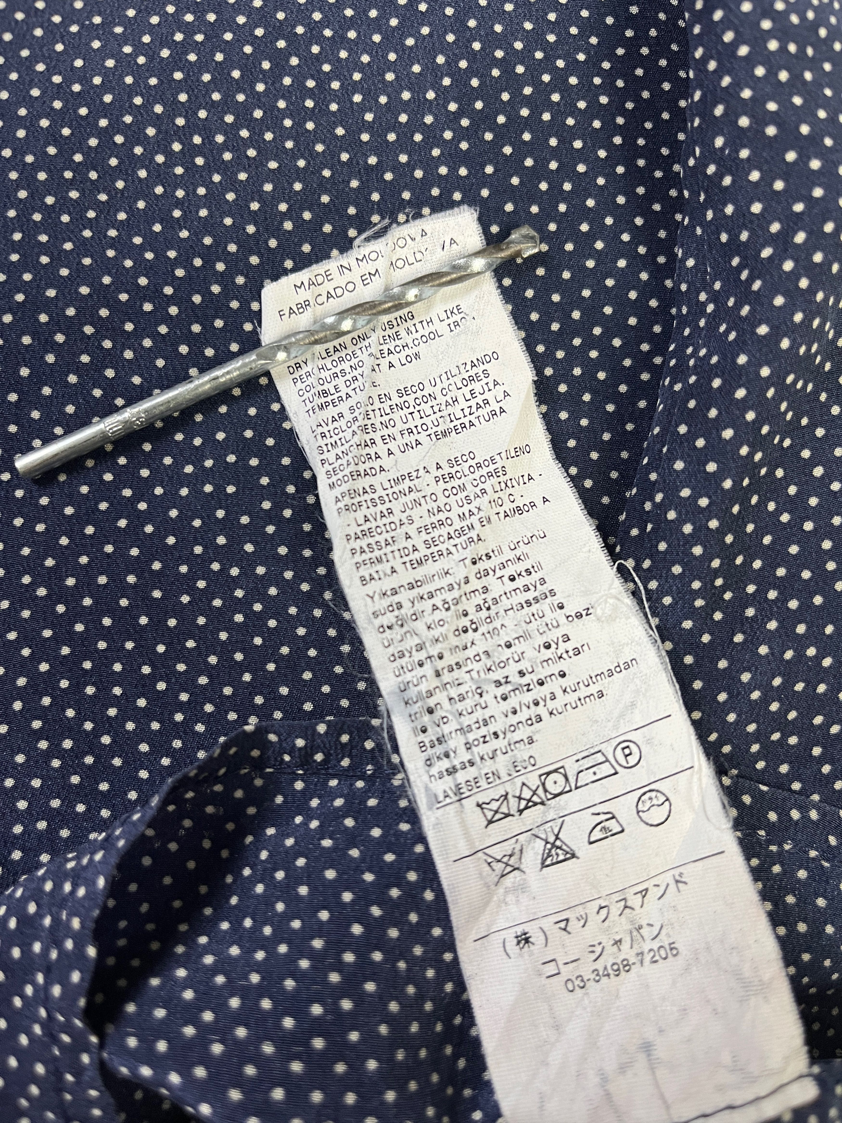 MAX&Co. Max & Co Silk Polka Dot Blouse Button Ups Made in Moldova Size XS / US 0-2 / IT 36-38 - 10 Thumbnail