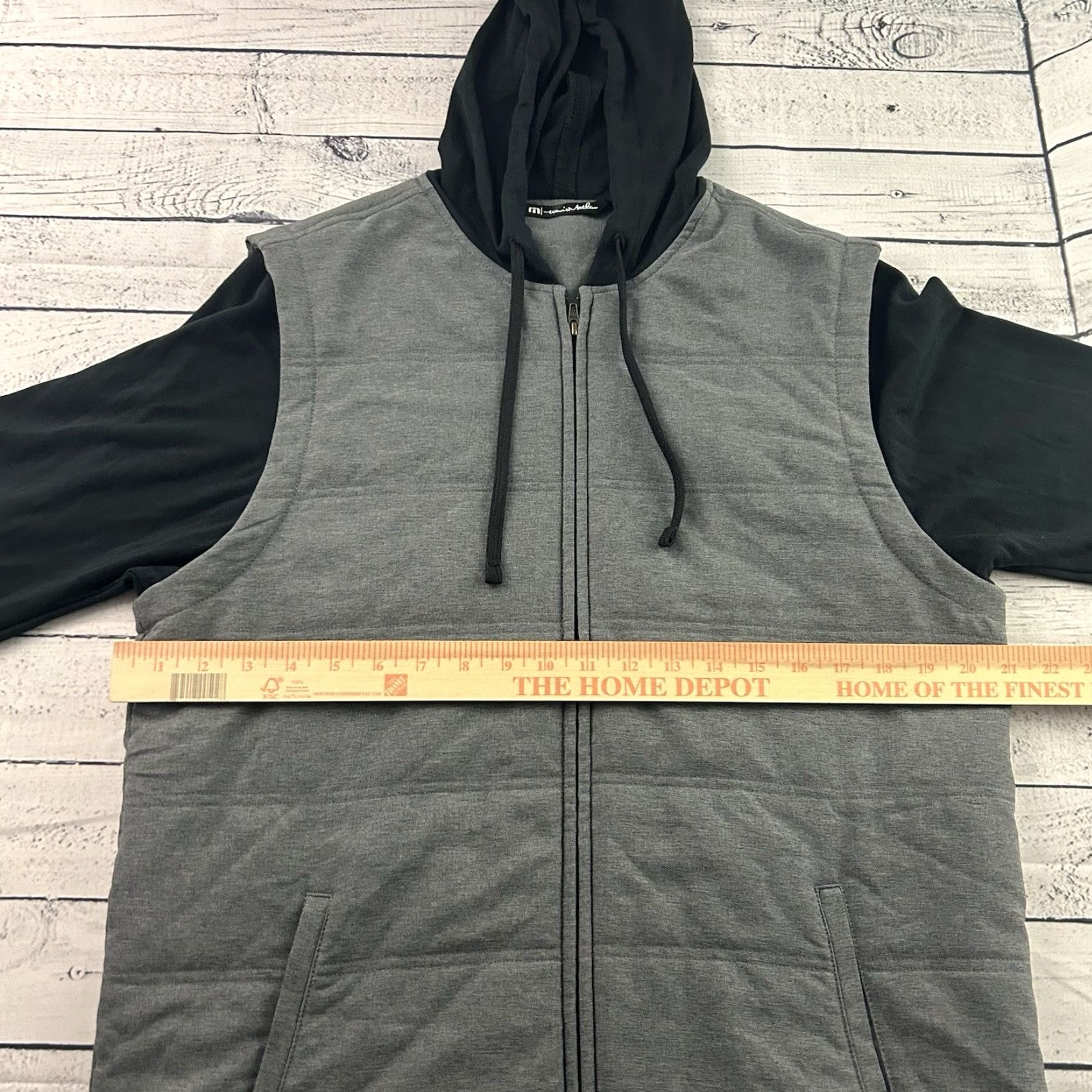 TravisMathew Travis Mathew Scavenger Full Zip Hooded Golf Jacket Men M Black Gray Shirt Size US M / EU 48-50 / 2 - 5 Thumbnail