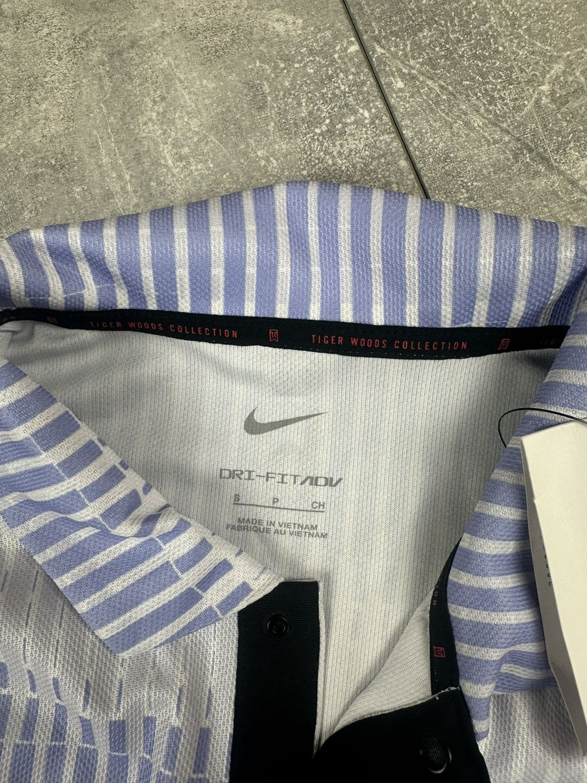 Nike Nike Tiger Woods Collection Striped Polo Jersey Size US S / EU 44-46 / 1 - 6 Thumbnail