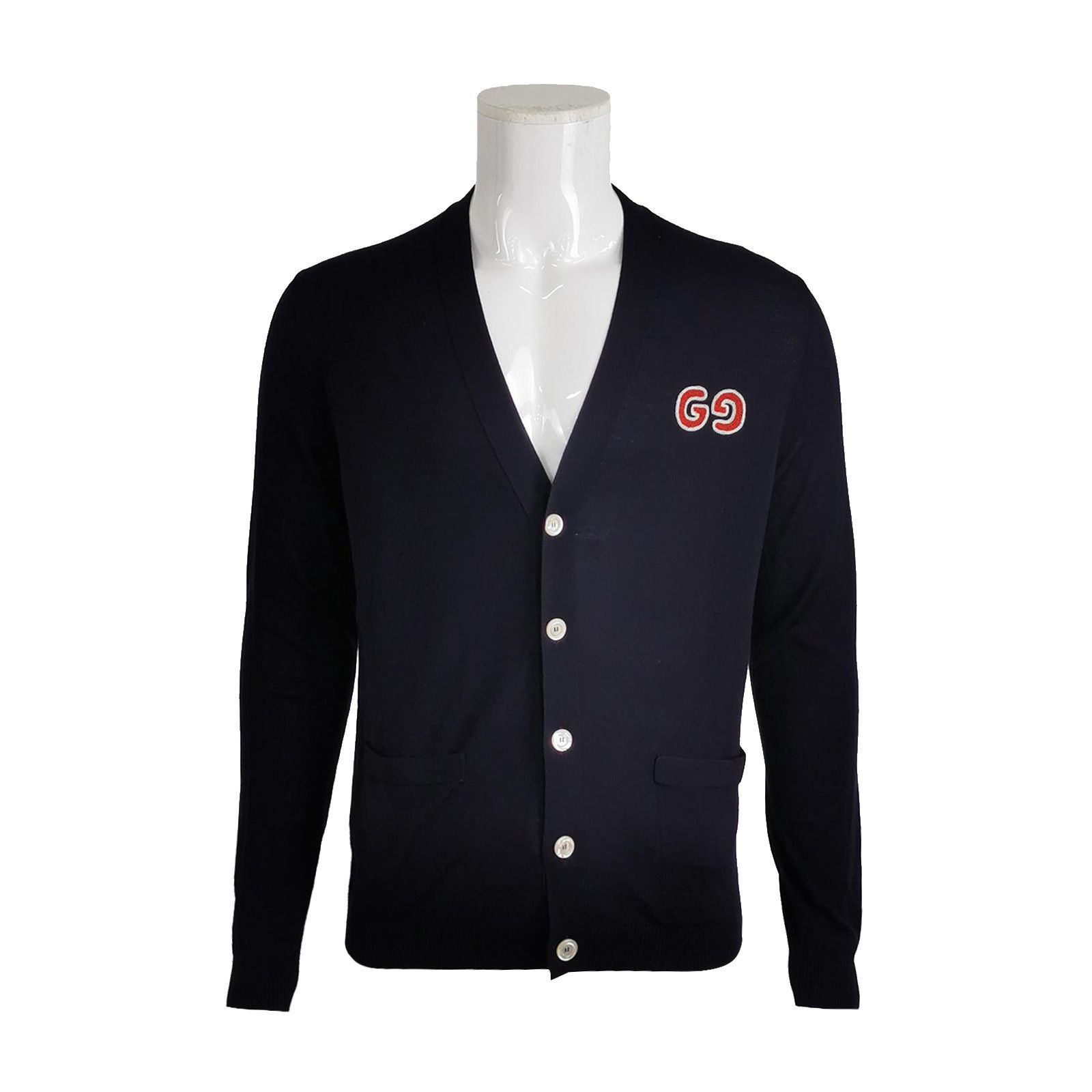 Gucci Gucci GG Patch V-Neck Cardigan Size M Size US M / EU 48-50 / 2 - 1 Thumbnail
