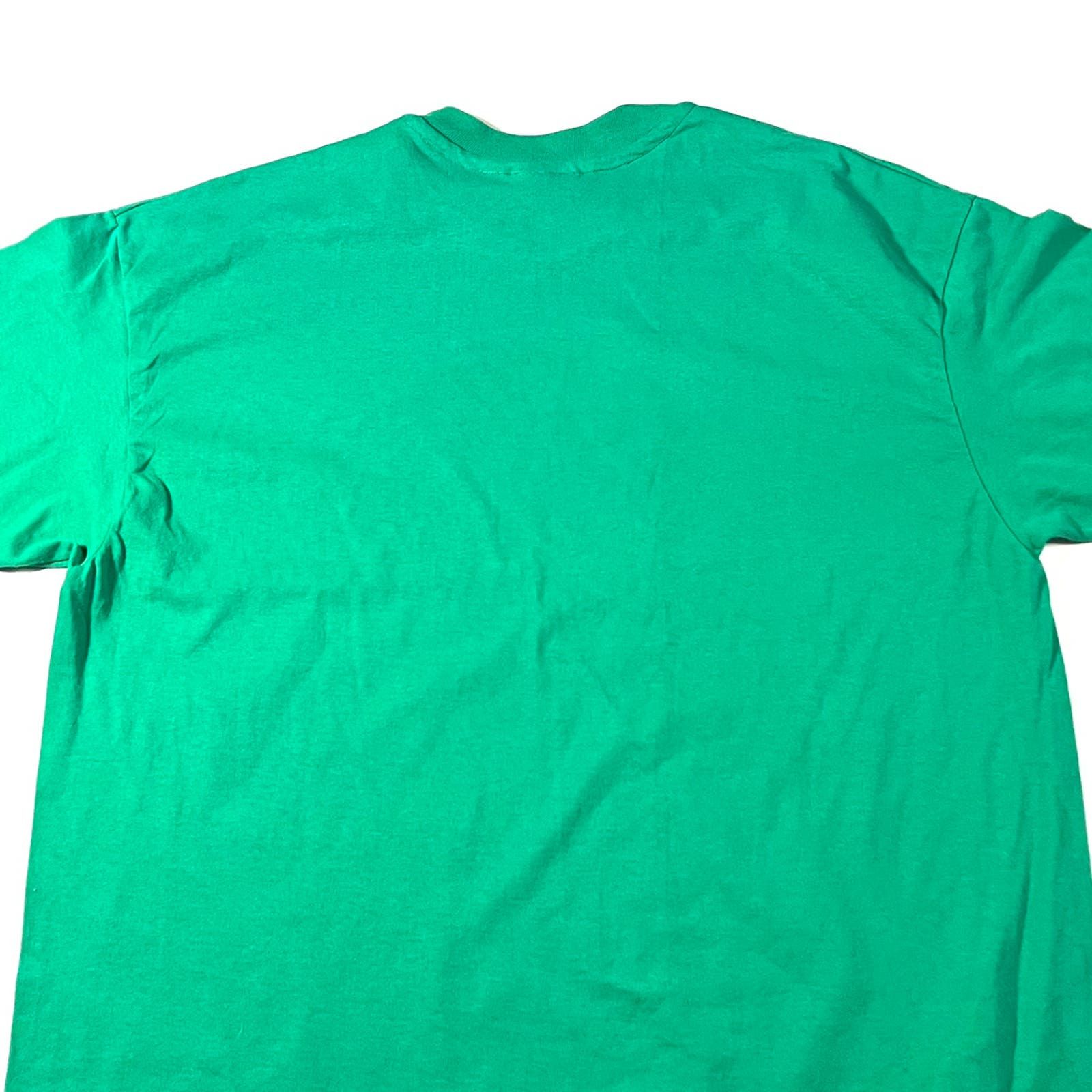 Hanes × Vintage Vintage 1990’s Hanes Single Stitch Green Blank Shirt Large Size US L / EU 52-54 / 3 - 8 Thumbnail