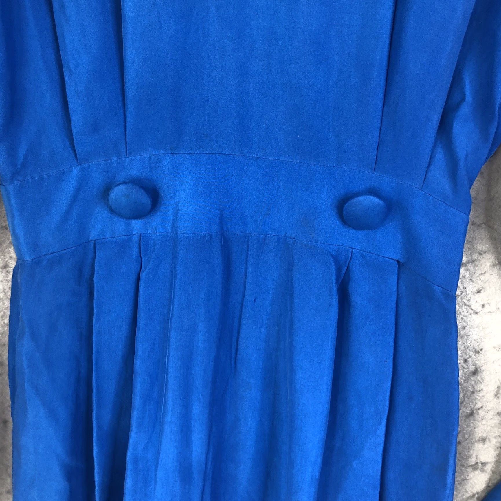 Ann Taylor VINTAGE Ann Taylor Dress Womens 2 Blue 100% Silk Solid Knee Length 3/4 Sleeve Round Neck Zip Pencil Dress Womens Size XS / US 0-2 / IT 36-38 - 7 Thumbnail