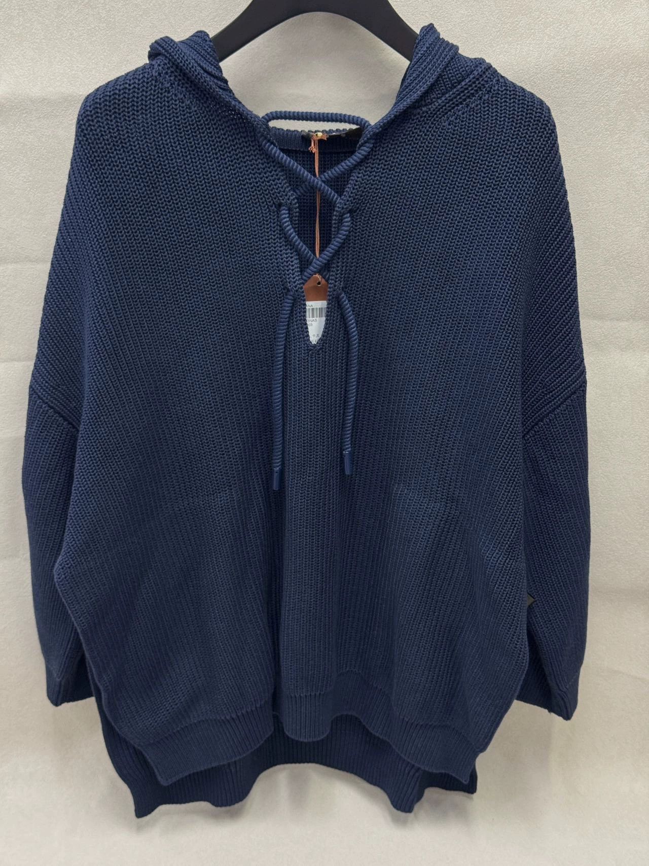 Loro Piana Loro Piana Women's Navy Hooded Knit - dmc Size US S / EU 44-46 / 1 - 1 Thumbnail