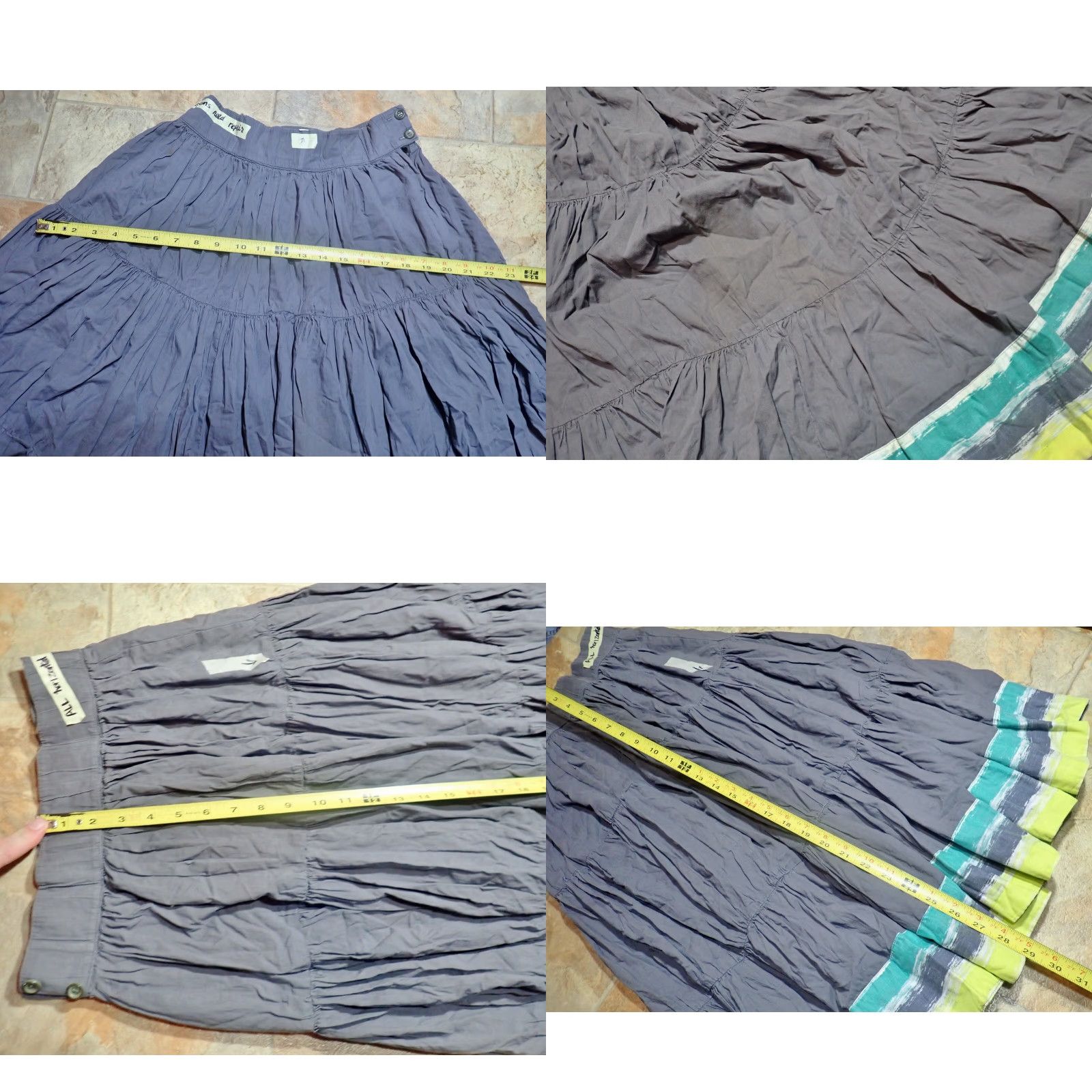 Taos VINTAGE Taos Fiesta Fashions Circle Skirt 1950s Maxi Cotton Rockabilly 26" Waist Womens Size 26" / US 2 / IT 38 - 8 Thumbnail