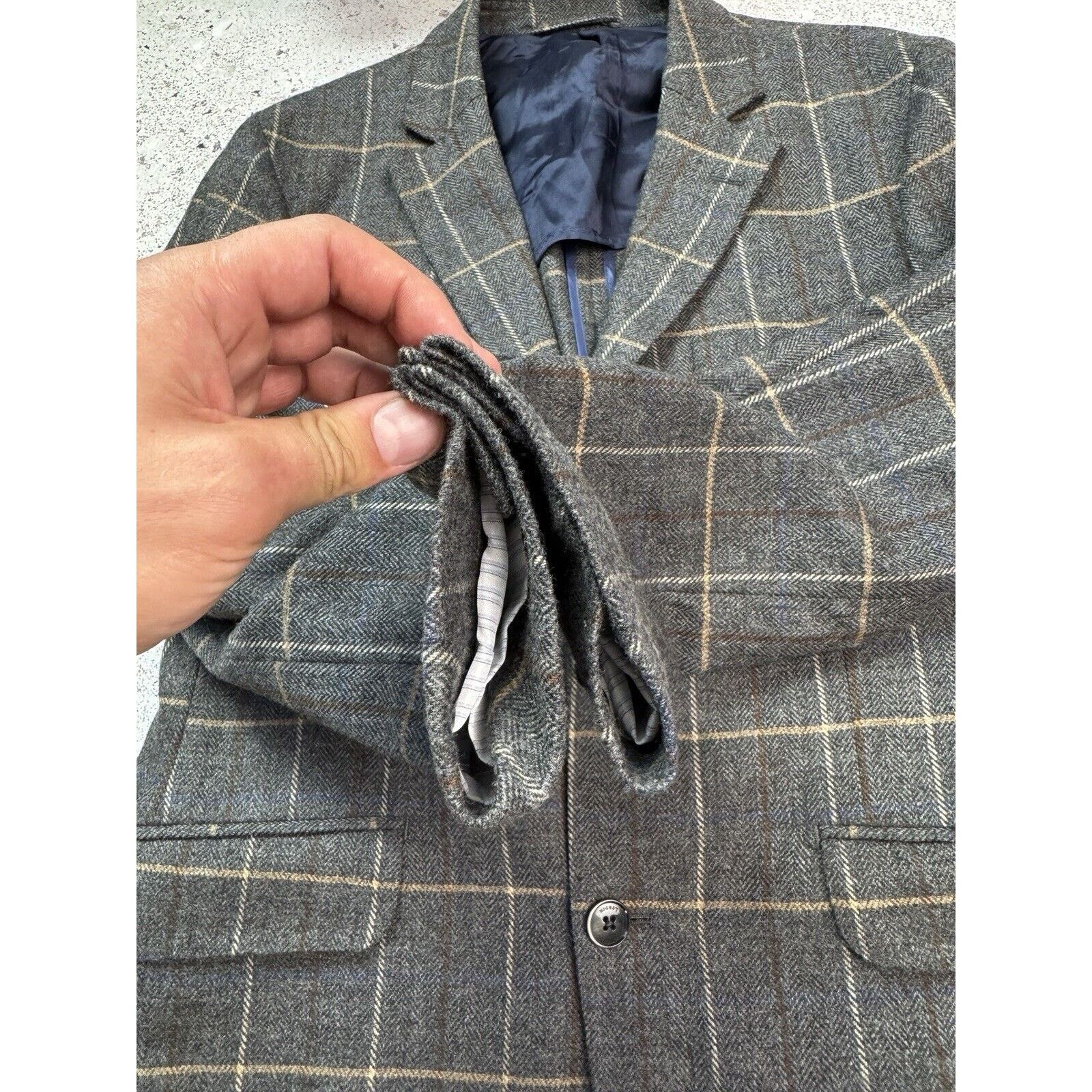 Hackett Hackett London Light Wool Plaid Blazer Jacket Size 40(180) Size 40R - 9 Thumbnail