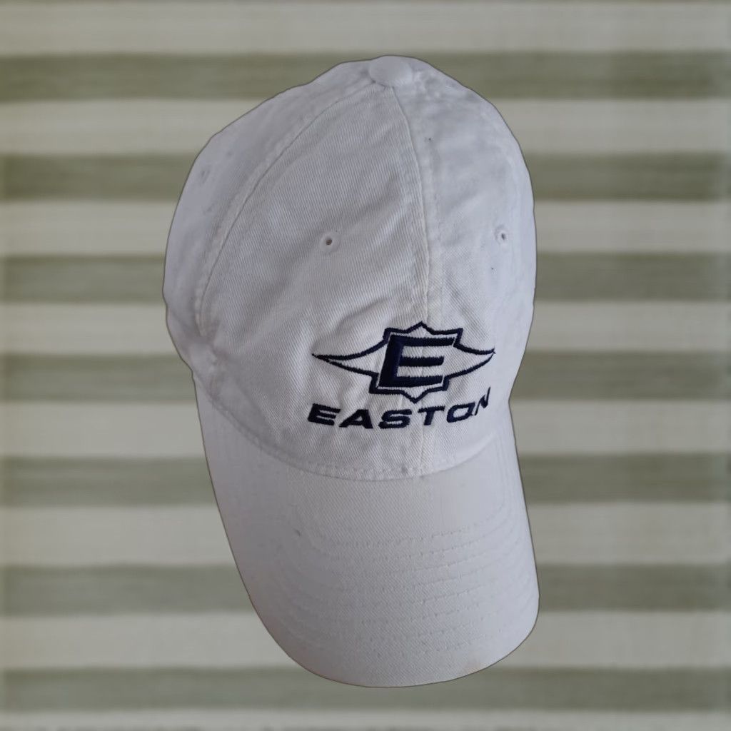 Vintage VINTAGE Easton Sports Fitted Flex Fit Sm/Med White Baseball Cap White Cotton Unisex Adults Adjustable Cap Mens Womens Boys Girls Size ONE SIZE - 1 Thumbnail