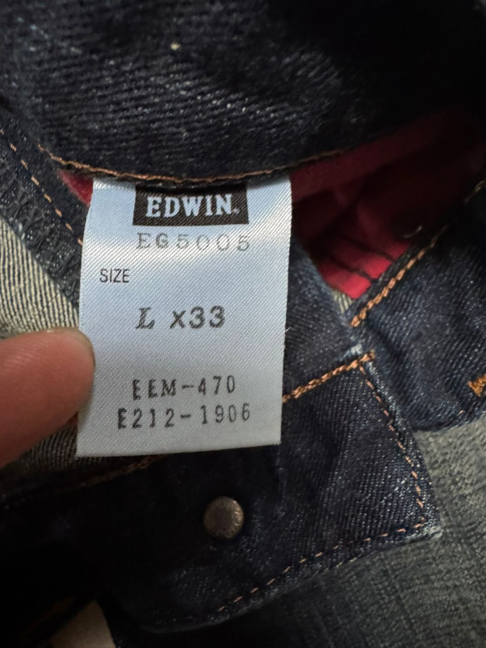 Edwin 💥VINTAGE Y2K E-FUNCTION EDWIN WHISKER MUDWASH DARK JEANS Size US 32 / EU 48 - 11 Thumbnail