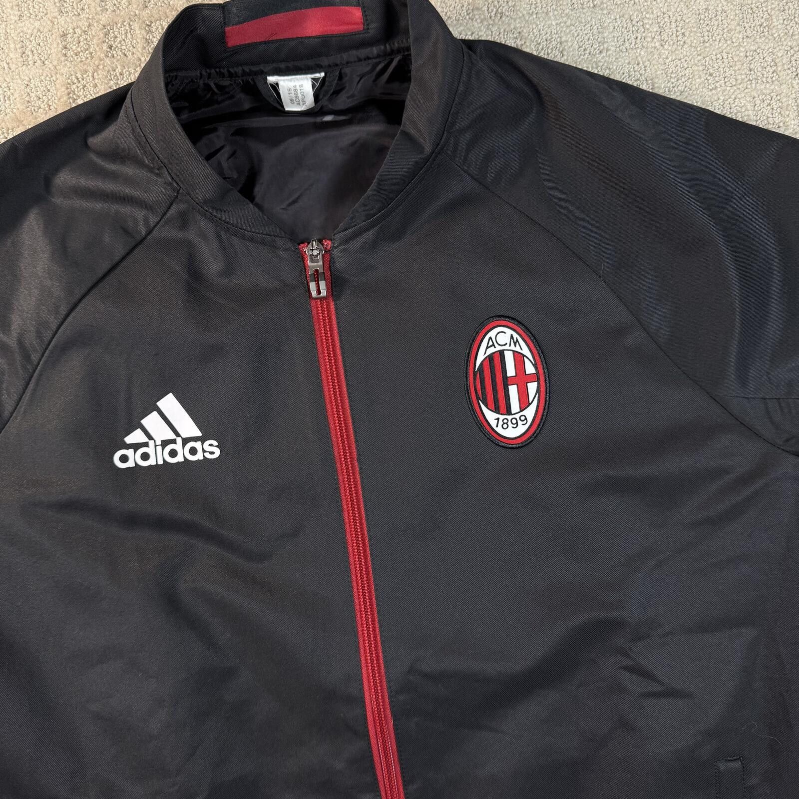 Adidas Adidas AC Milan 2015 Track Jacket Black Red Large Size US L / EU 52-54 / 3 - 2 Thumbnail
