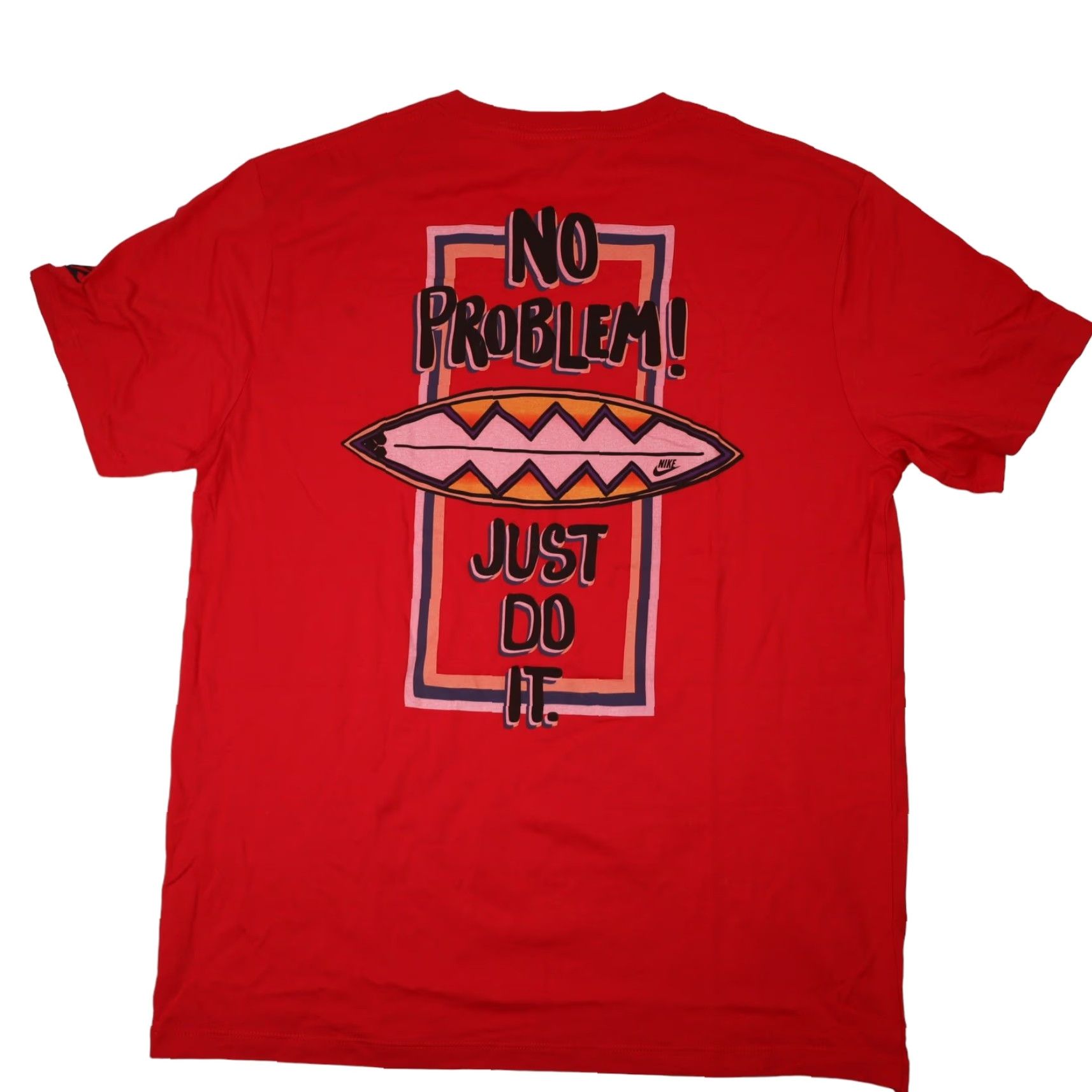 Nike VINTAGE Nike No Shoes, No Shirt, No Problem Surf Graphic Mens XL T Shirt Red Size US XL / EU 56 / 4 - 6 Thumbnail