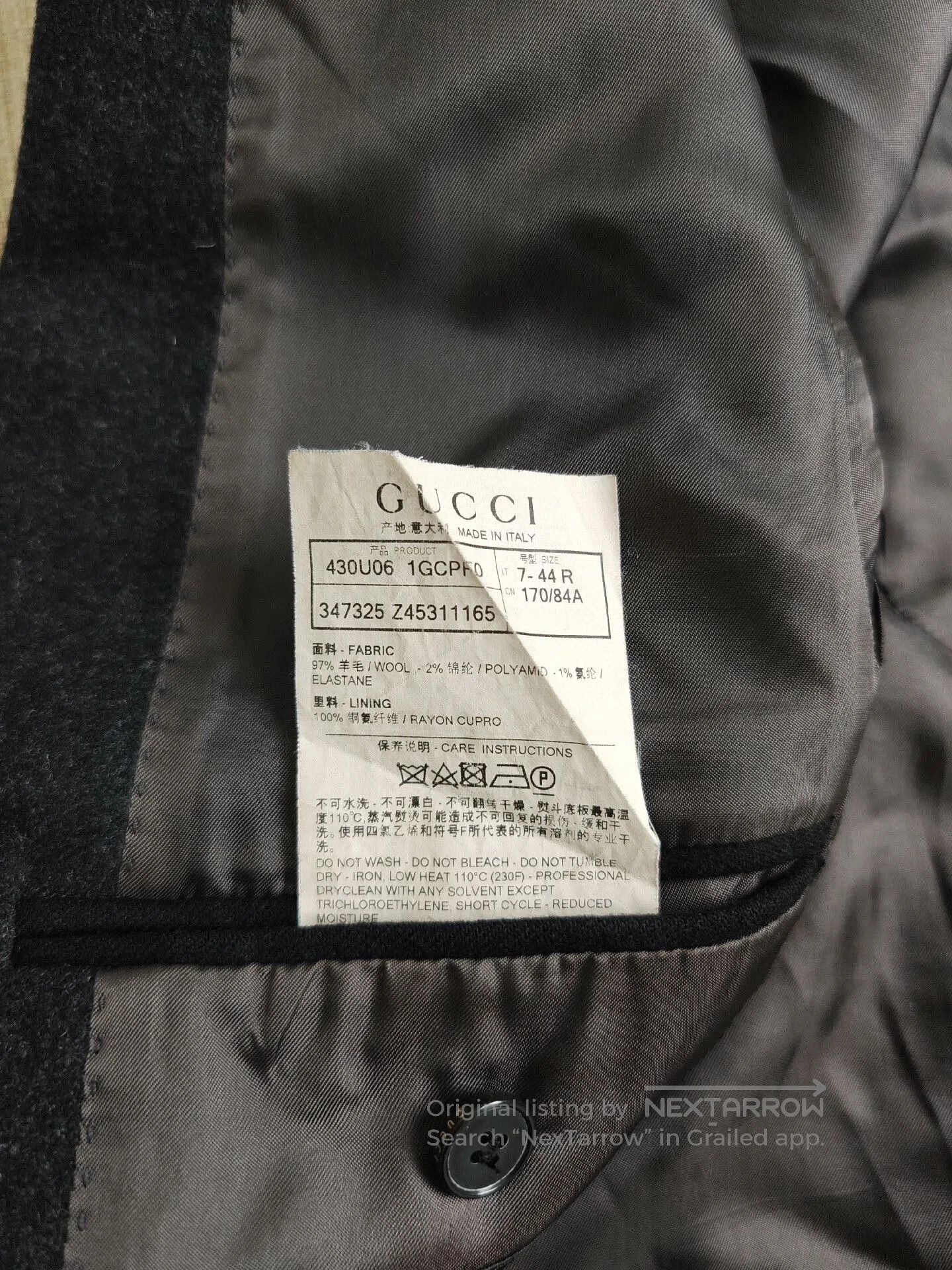 Gucci Gucci Men's Casual Wool Blazer. Size US S / EU 44-46 / 1 - 6 Thumbnail