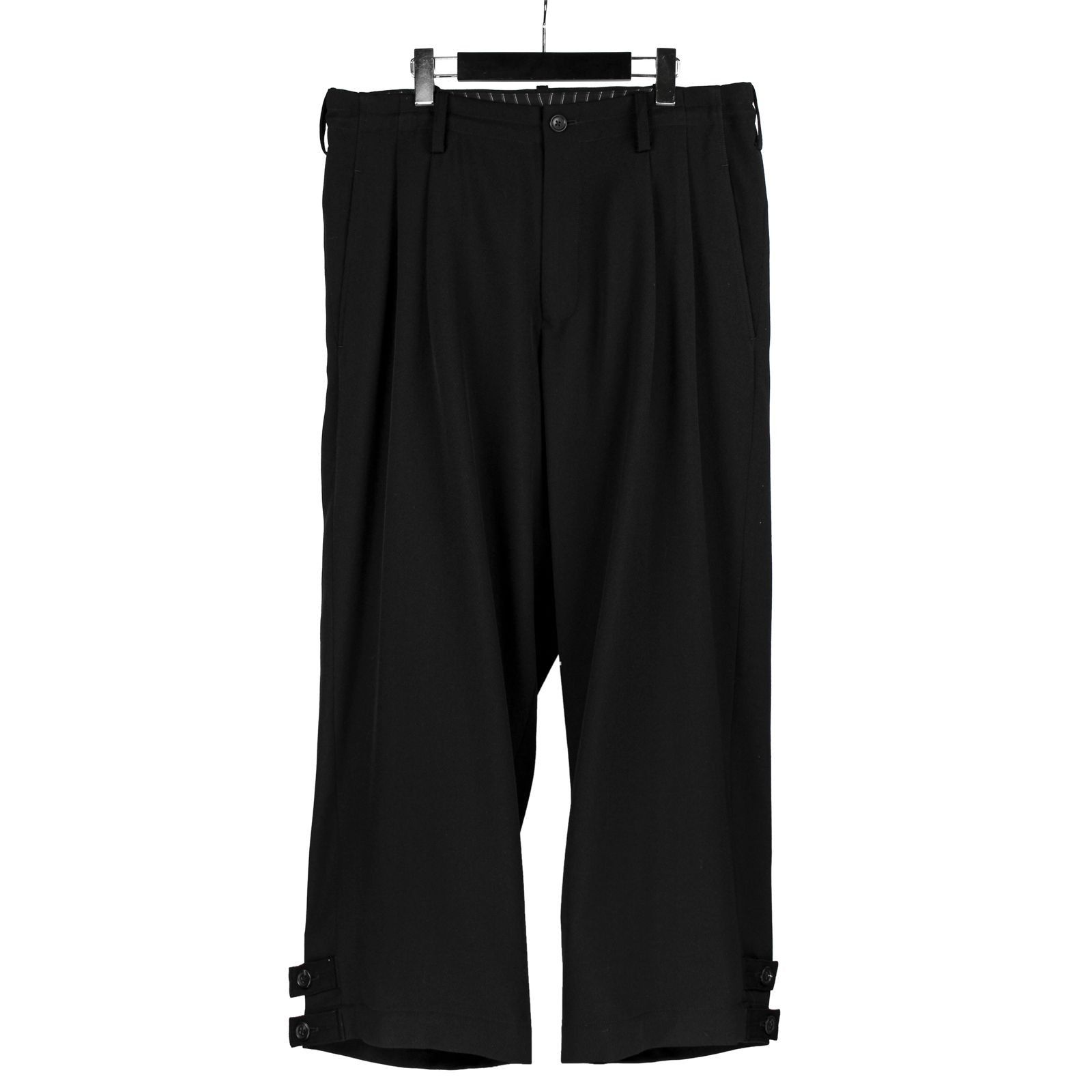 Yohji Yamamoto Pour Homme - Wool Wide Pants With 2 Hem Tabs