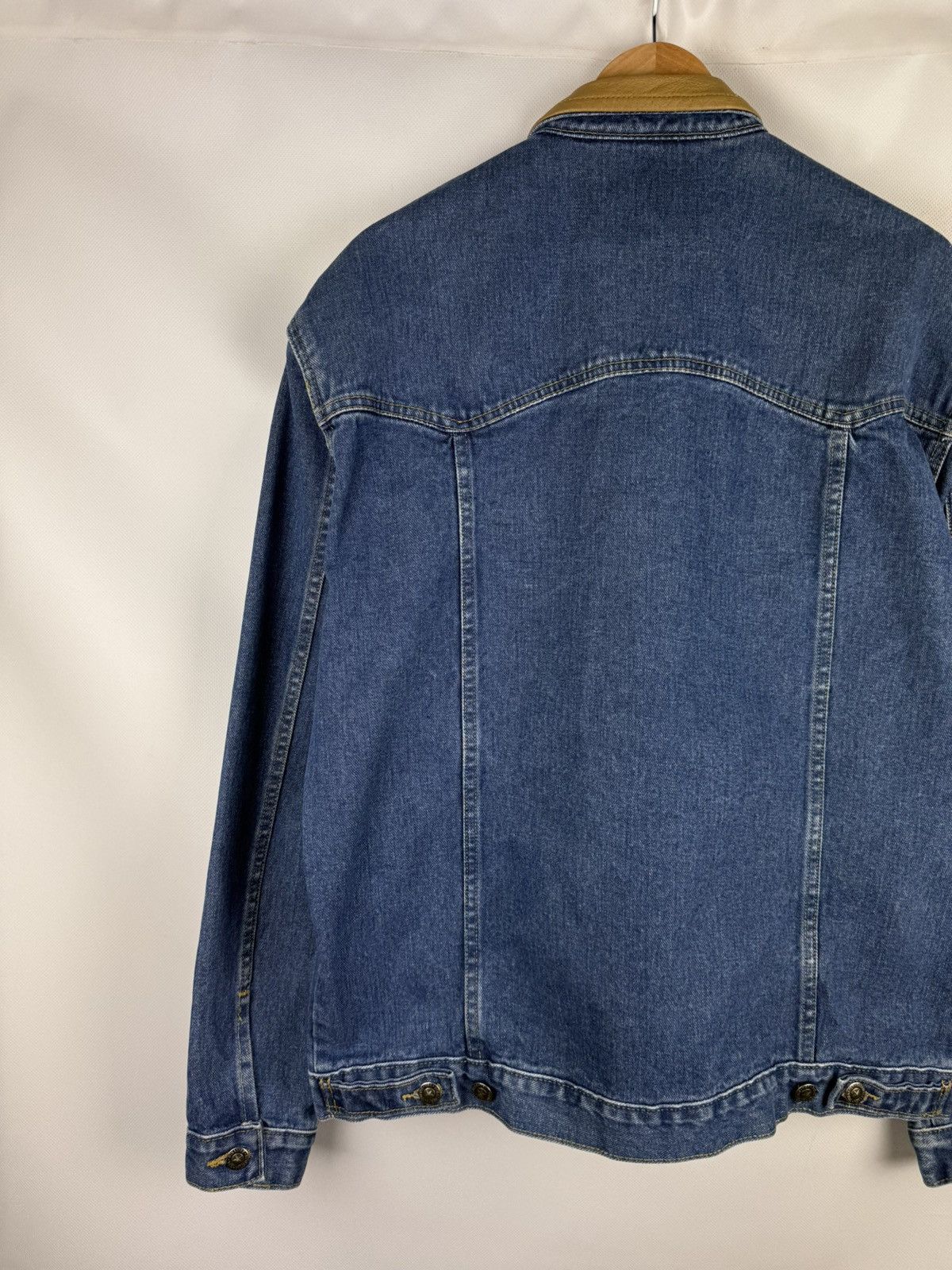 Other Schaefer Outfitter Denim Leather Collar Trucker Jacket Size US XL / EU 56 / 4 - 13 Thumbnail