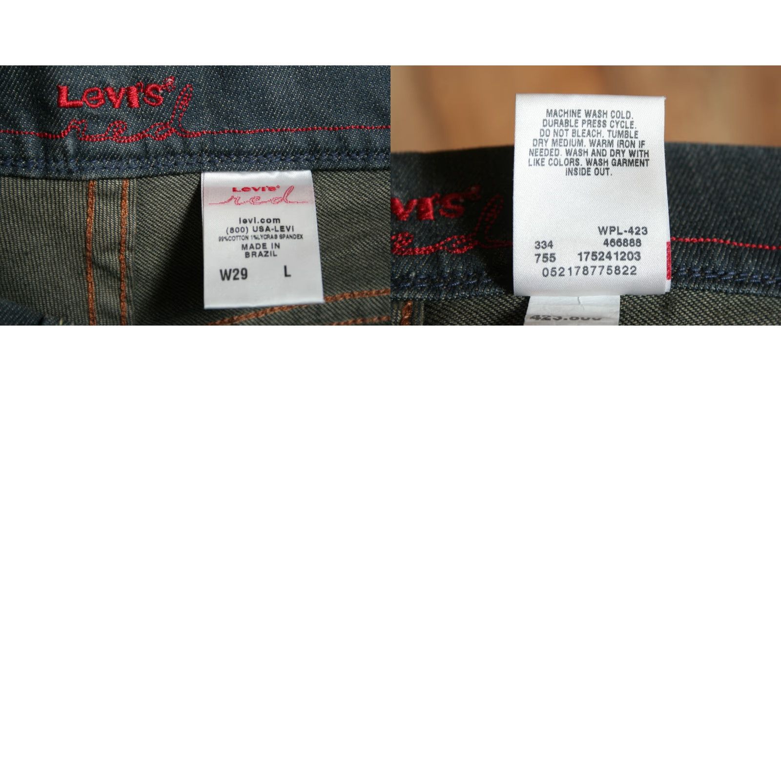 Levi's VINTAGE LEVI'S Red Collection Denim Bootcut Jeans Sz. 29 Regular Women Blue 5-Pocket Inseam 31 Rise 8.25" Measure 33x31 Size 29" - 9 Thumbnail