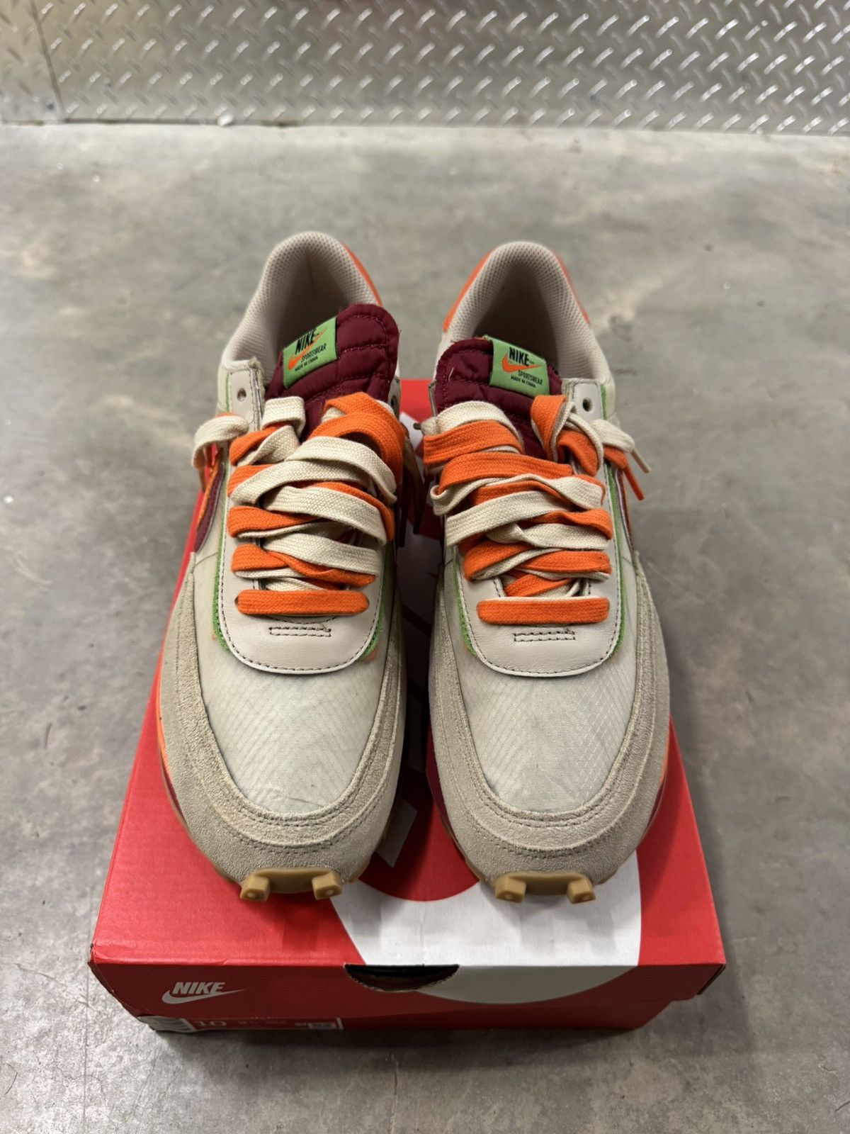 CLOT × Nike × Sacai Nike x Sacai x Clot LD Waffle Orange Blaze Size 10 Size US 10 / EU 43 - 4 Thumbnail