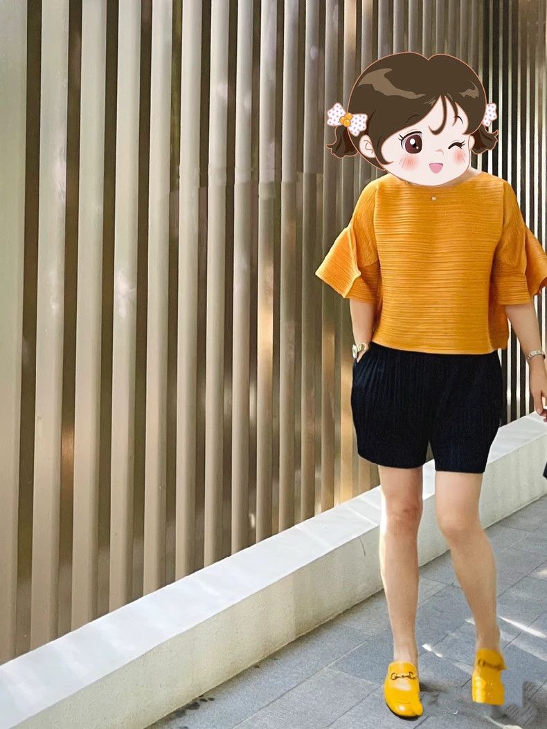 Issey Miyake Issey Miyake size:3 Yellow horizontal striped short-sleeve Size S / US 4 / IT 40 - 5 Thumbnail